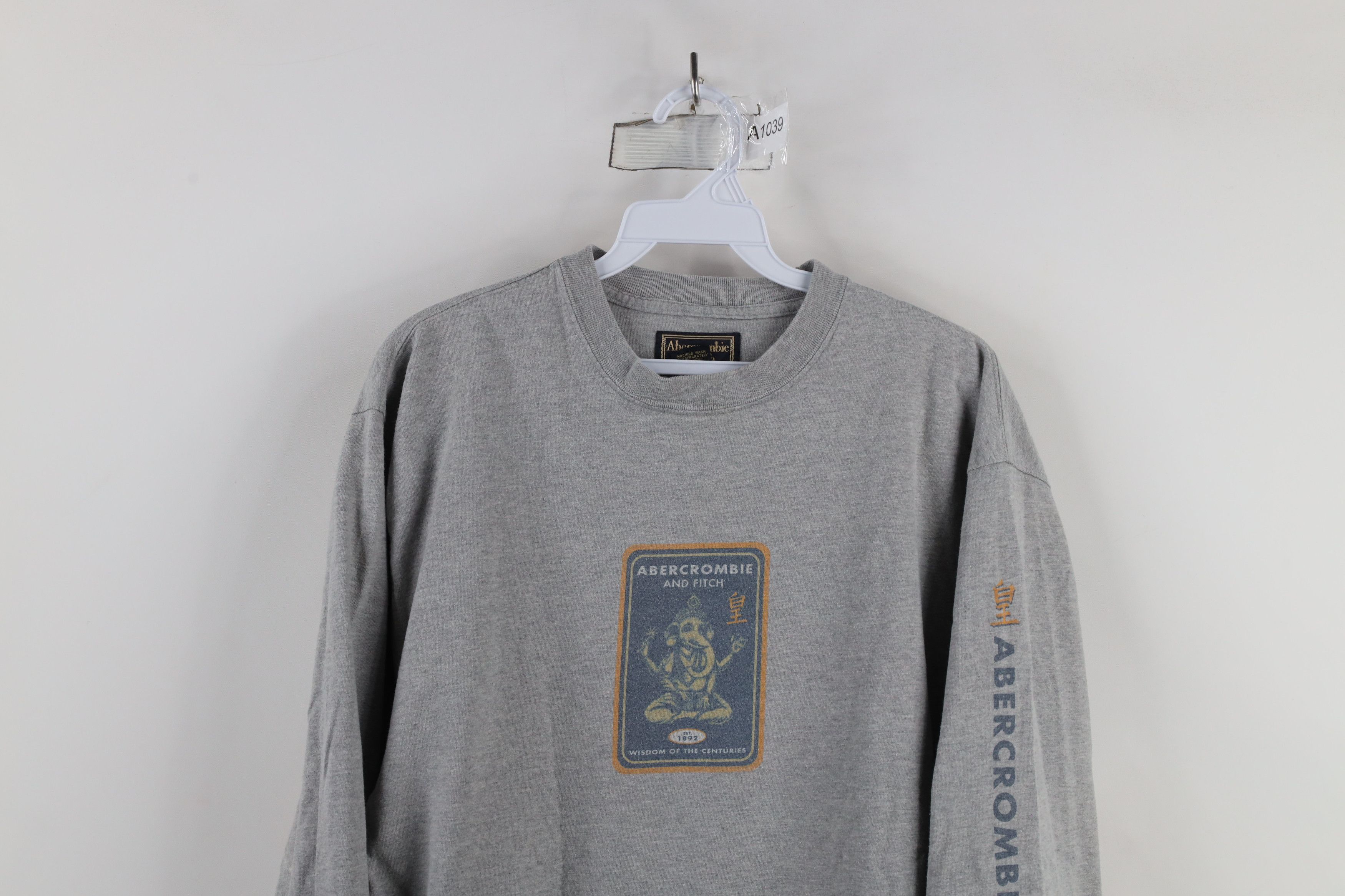 Abercrombie & Fitch × Vintage Vintage 90s Abercrombie & Fitch Long Sleeve T-Shirt Gray USA Size US M / EU 48-50 / 2 - 2 Thumbnail