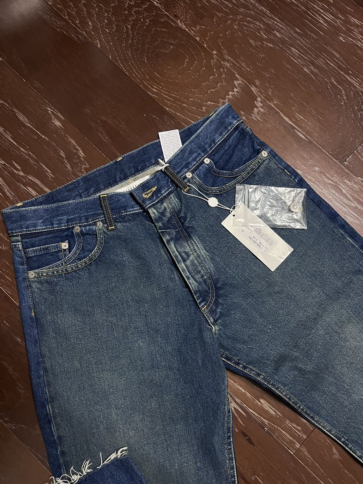 Maison Margiela Maison Margiela Two Tone Stacked Denim Size US 33 - 3 Thumbnail