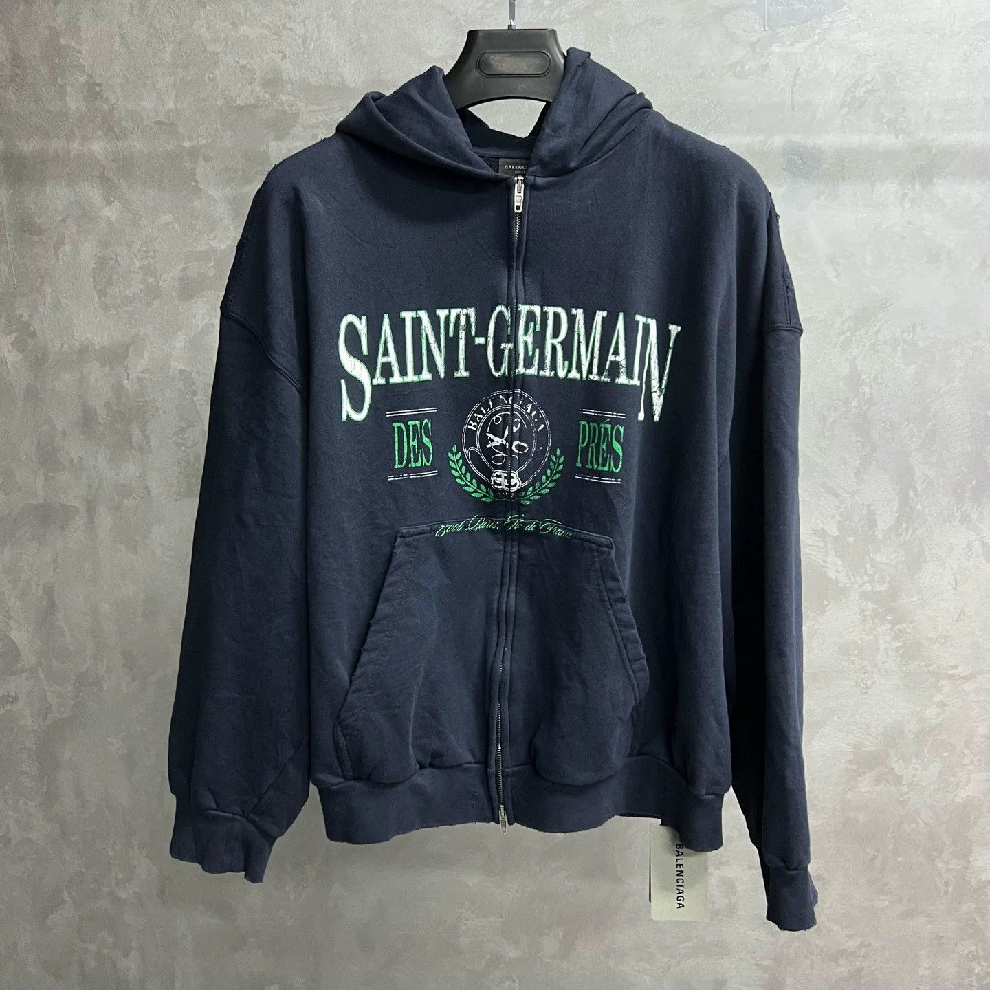 Balenciaga Balenciaga Printed Graphic Blue Hoodie S Men Size US S / EU 44-46 / 1 - 1 Thumbnail