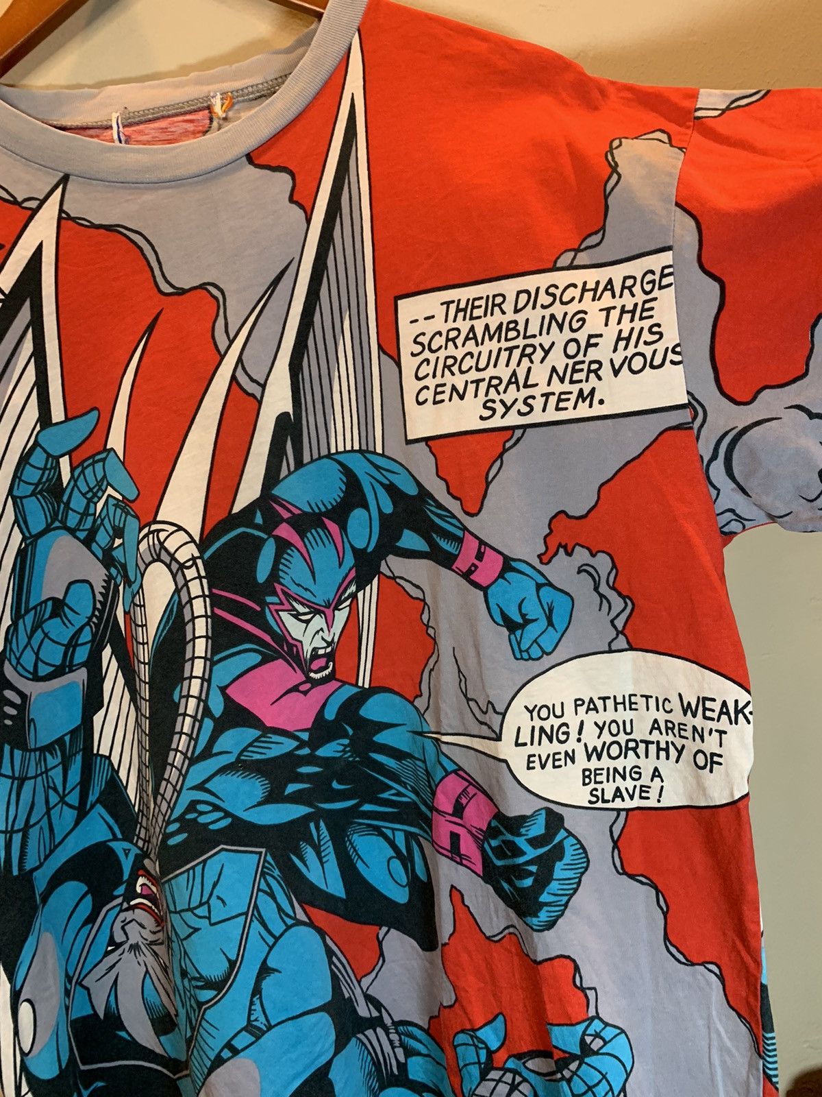 Marvel Comics × Vintage *RARE* Vintage Archangel vs Apocalypse Marvel Mega AOP Shirt Size US L / EU 52-54 / 3 - 5 Thumbnail