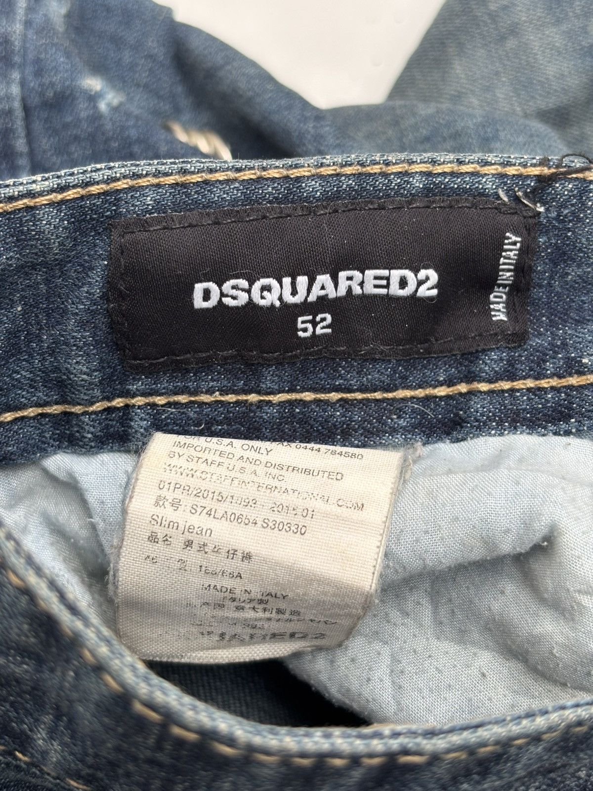 Dsquared2 SS15 Punk Barbed Wire Biker Jeans Size US 34 / EU 50 - 6 Thumbnail