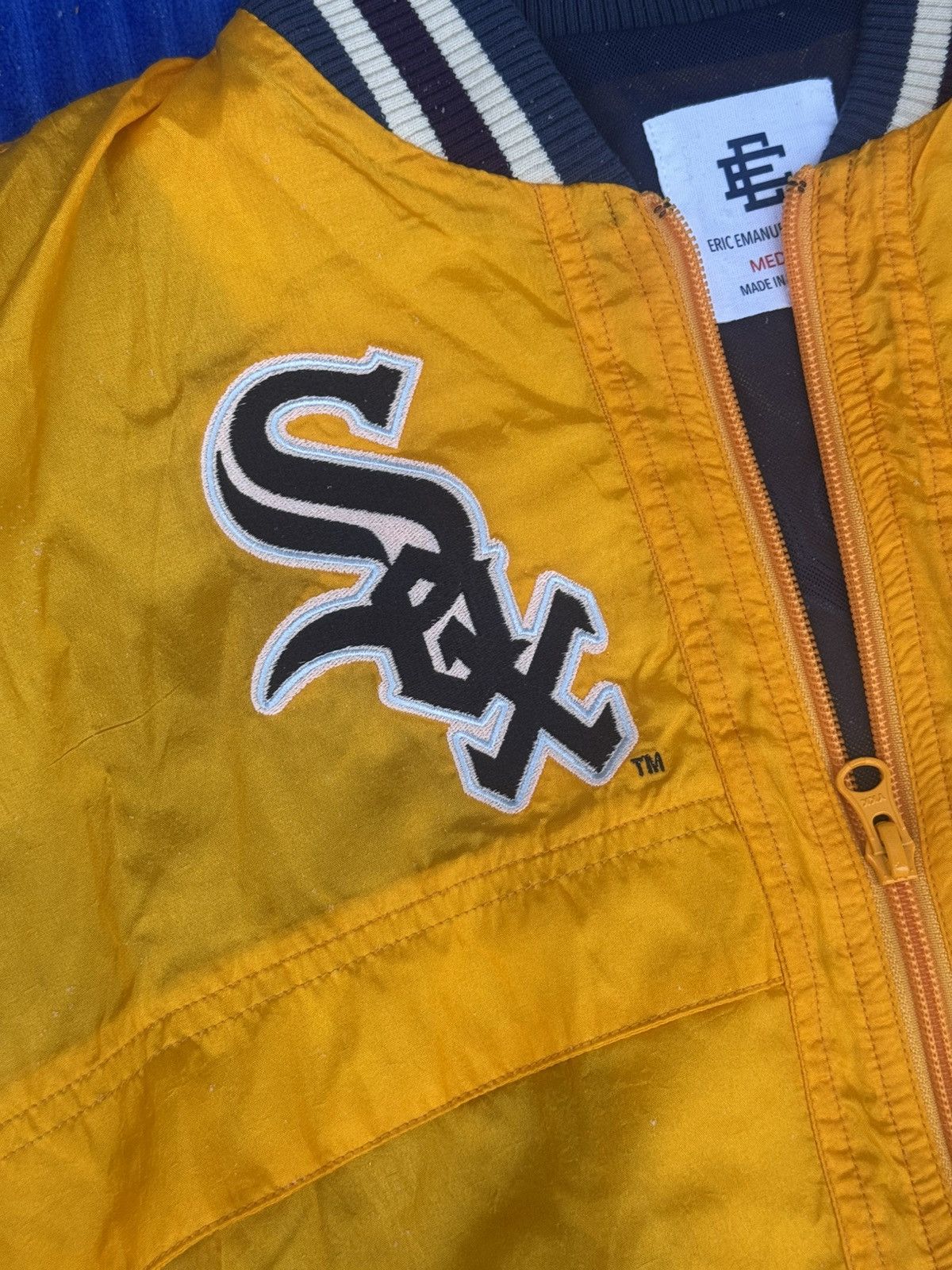 White Sox x Eric Emanuel MLB Nylon Yellow windbreaker NEW