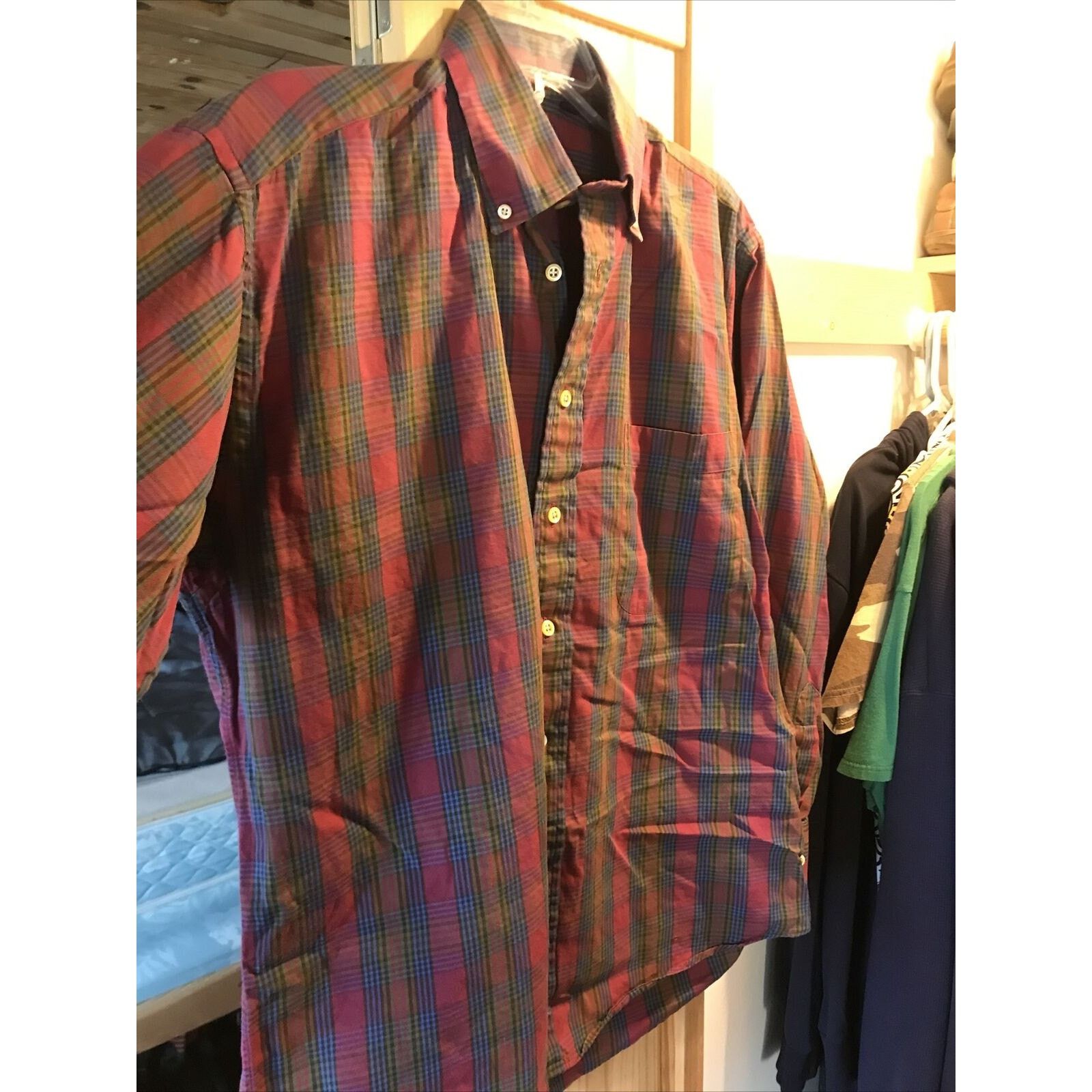 Burberry Burberry London Men’s M Red Plaid Long Sleeve Cotton Shirt Size US M / EU 48-50 / 2 - 4 Thumbnail