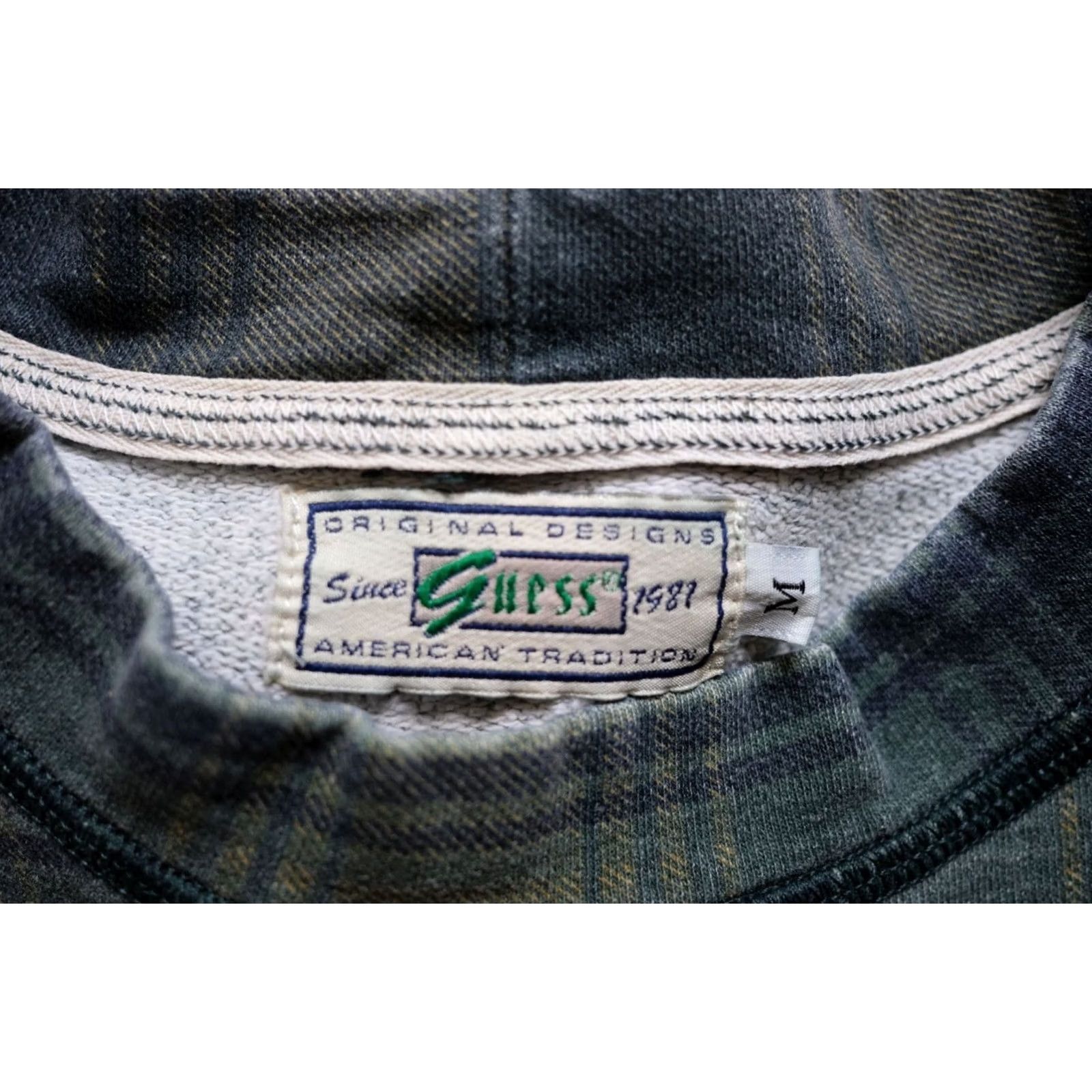 Guess VINTAGE GUESS Sweatshirt Crewneck Plaid Green 90s Silk? Size US M / EU 48-50 / 2 - 6 Thumbnail