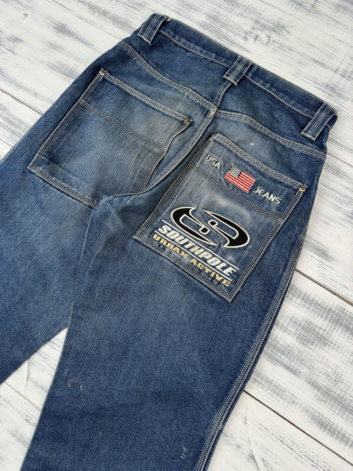 Southpole × Vintage VINTAGE SOUTHPOLE JEANS BAGGY DENIM SKATER DISTRESSED DENIM Size US 30 / EU 46 - 3 Thumbnail