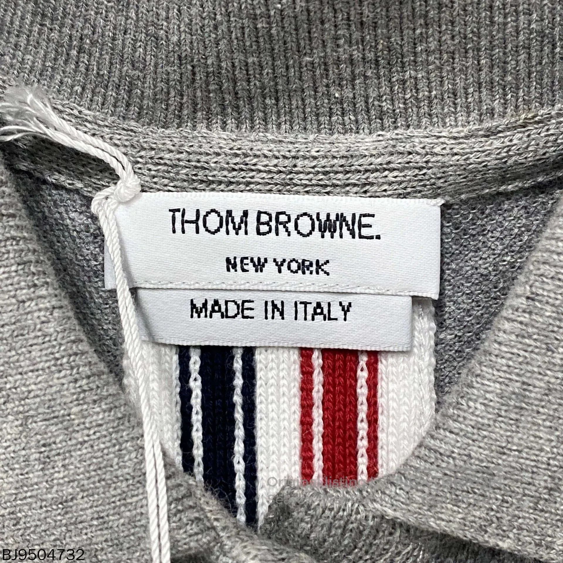 Thom Browne gray short sleeve polo by Thom Browne. Size US M / EU 48-50 / 2 - 4 Thumbnail