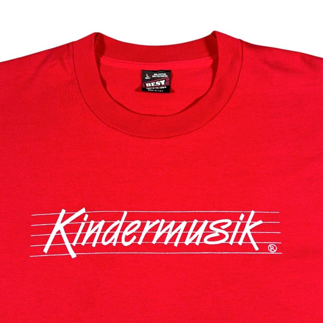 Fruit Of The Loom VINTAGE Kindermusik Shirt Adult LARGE Red USA 90s Size US L / EU 52-54 / 3 - 2 Thumbnail