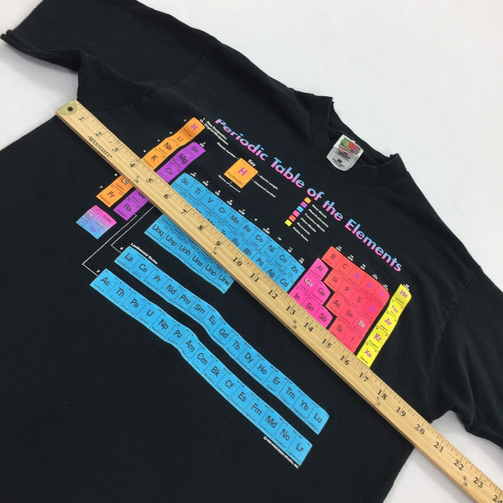 Fruit Of The Loom × Vintage Vintage 90s Periodic Table of Elements Single Stitch T-Shirt Size US L / EU 52-54 / 3 - 9 Thumbnail
