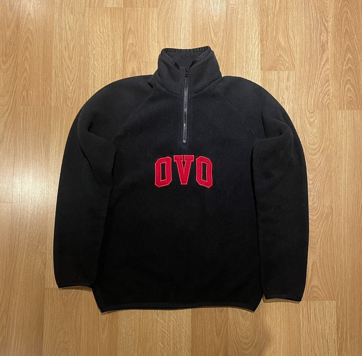 image of Octobers Very Own Ovo Polartec Quarterzip Fleece in Black, Men's (Size Medium)