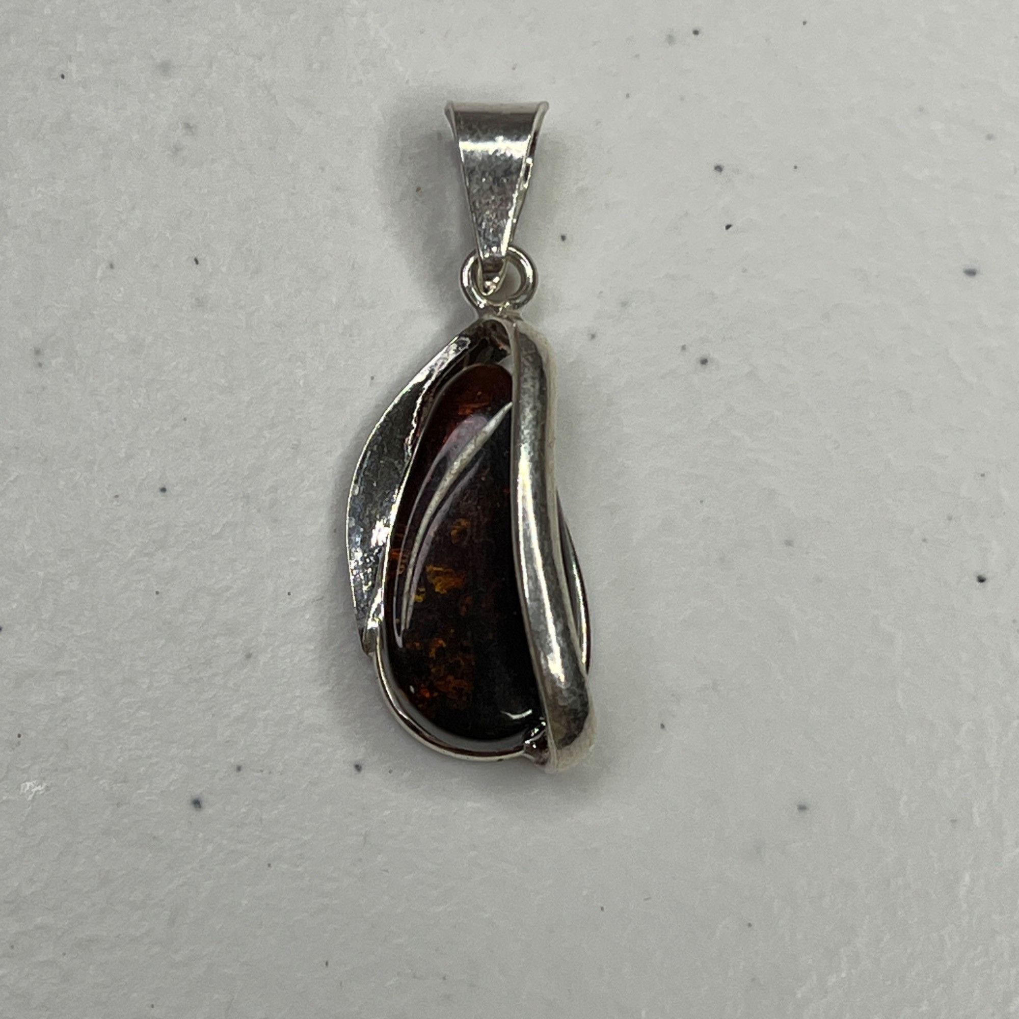 Other Amber Pendant With Sterling Silver Setting & Unique Inclusio Size ONE SIZE - 8 Thumbnail