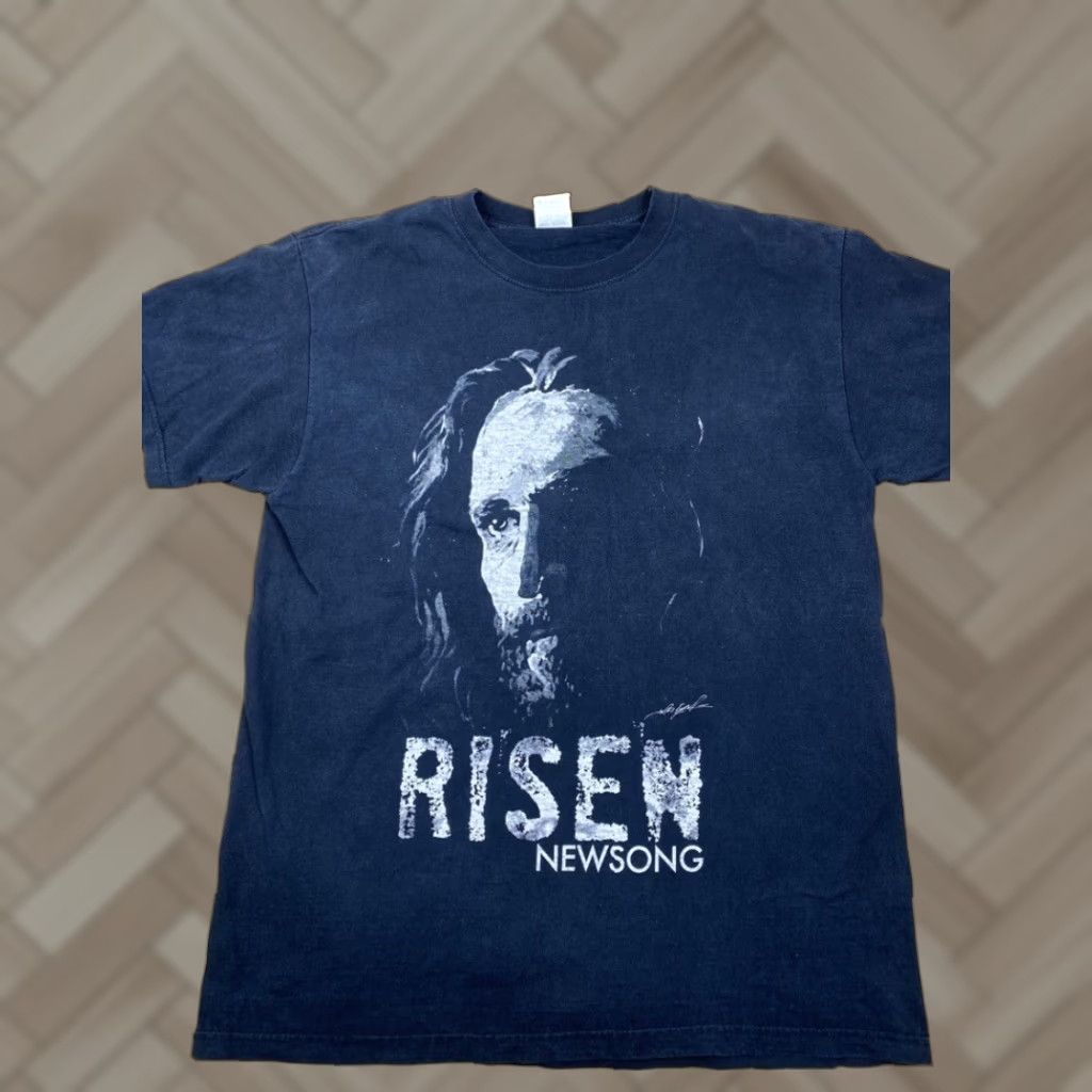 Fruit Of The Loom Risen Band T-Shirt Black Short Sleeve L Mens - Fruit of the Loom - - 3330 Size US L / EU 52-54 / 3 - 1 Thumbnail