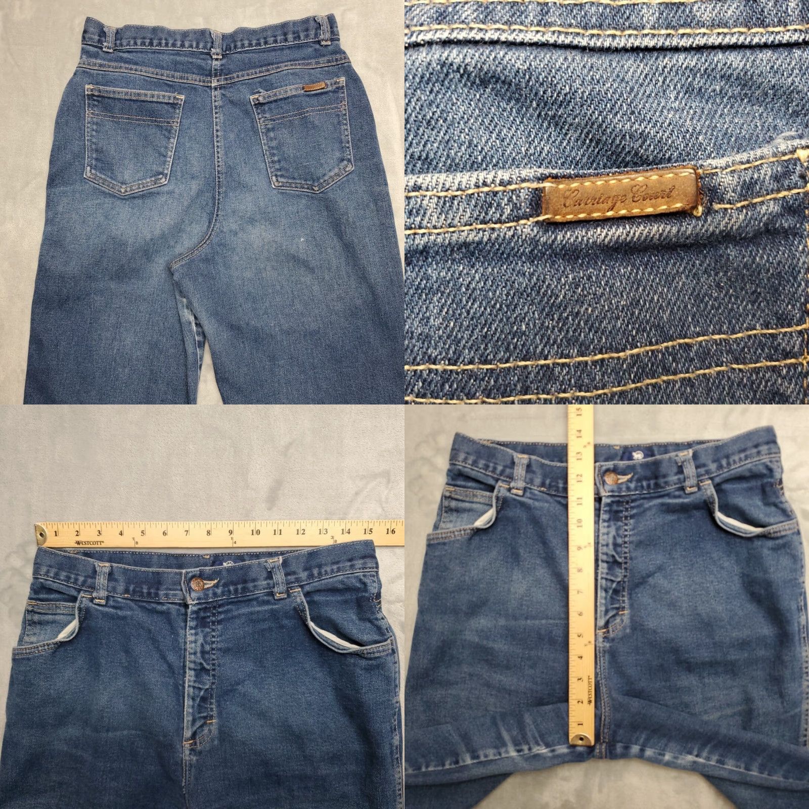 Sears VINTAGE Sears Jeans Womens 18 Blue Denim High Rise 70s Faded Made in USA Retro Size 40" / US 18 - 8 Thumbnail