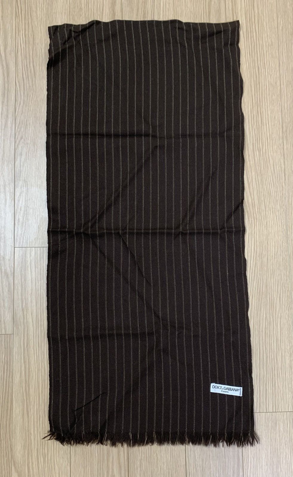 Dolce & Gabbana Dolce&Gabbana Brown Striped Scarf Size ONE SIZE - 2 Thumbnail