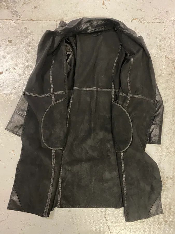 Balmain 2000s Balmain Black Faux Leather Trench Coat Size XS / US 0-2 / IT 36-38 - 5 Thumbnail