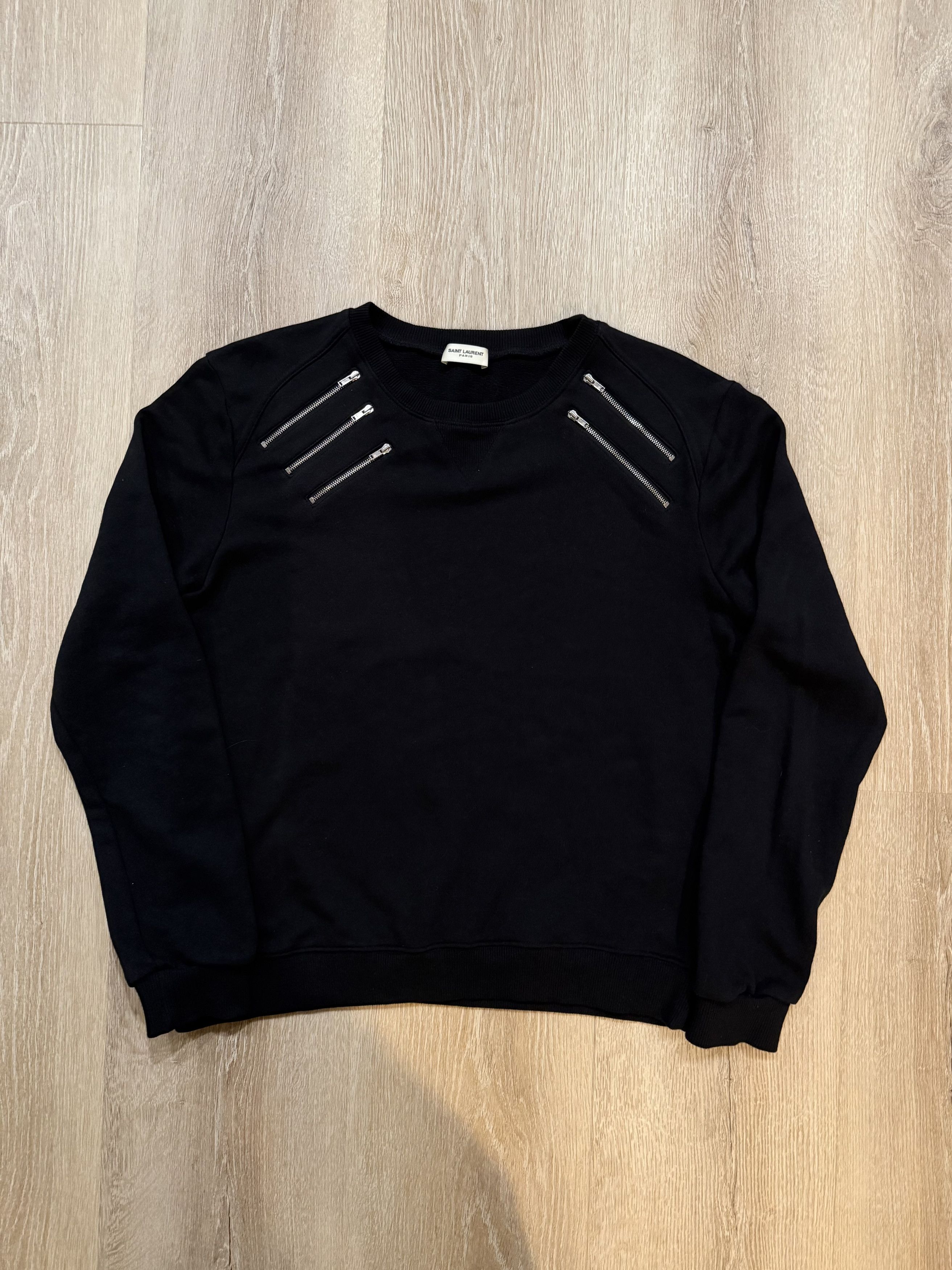 Hedi Slimane Saint Laurent Paris FW15 Five Zipper Sweatshirt | Grailed