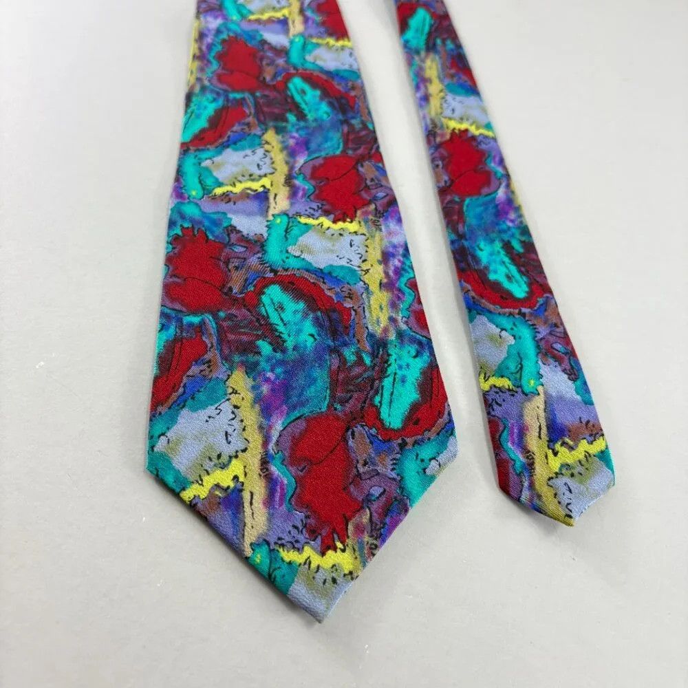 Other J. Garcia Dogs Collection Five Purple Abstract Men's Tie Size ONE SIZE - 2 Thumbnail