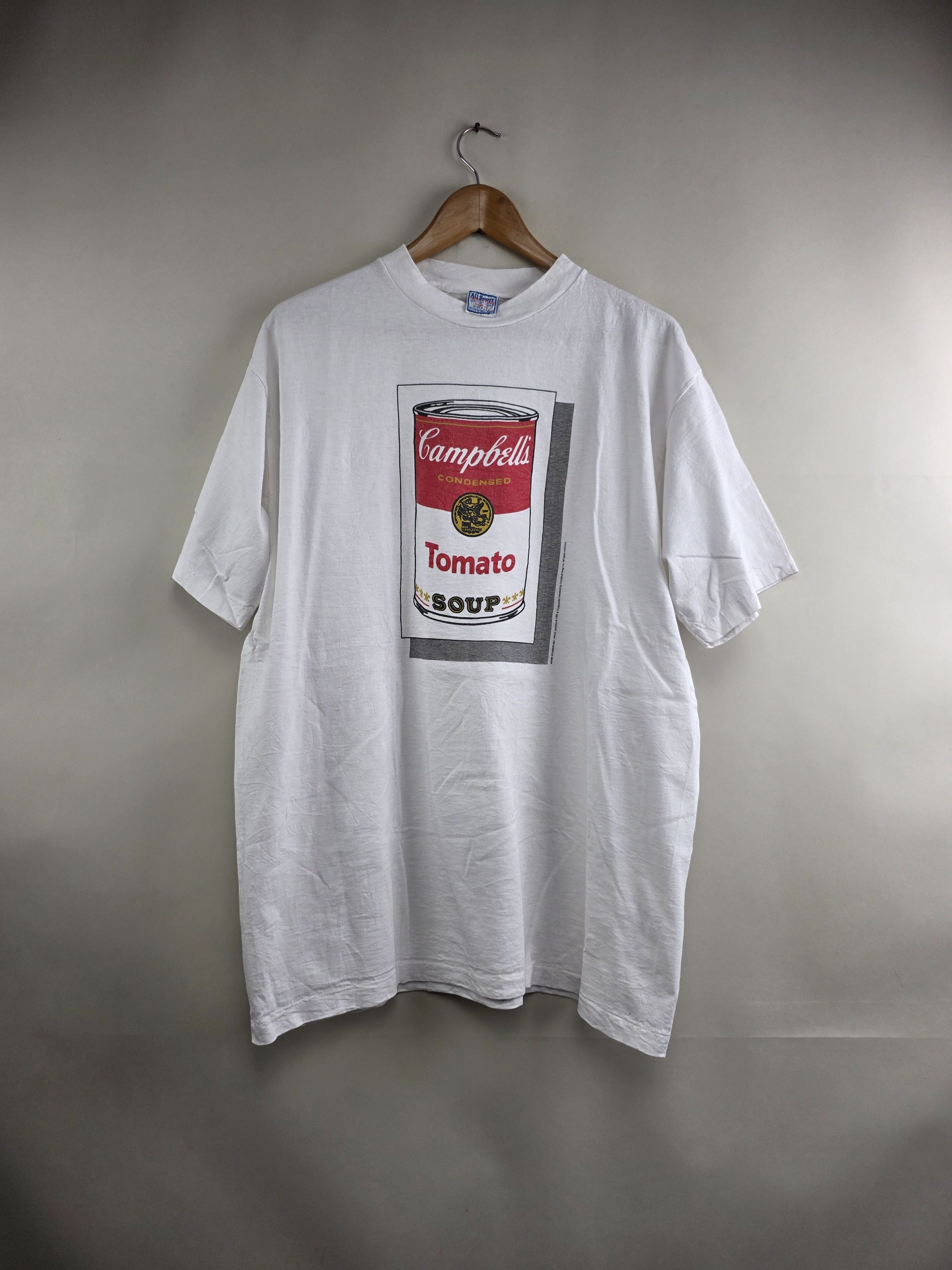 1997 Andy Warhol Campbell's Tomato Soup Art tee XL 23 30