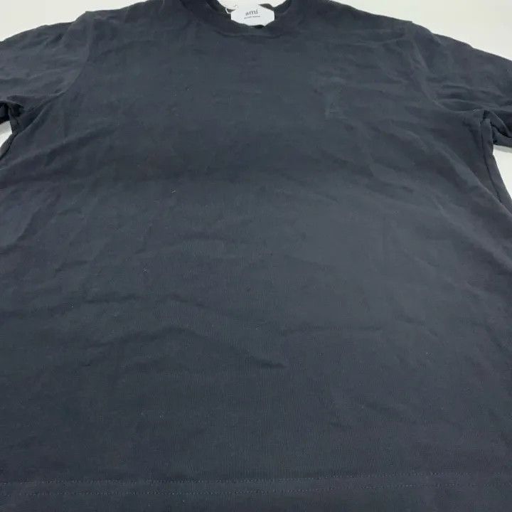 AMI AMIPARIS Black Heart Logo Short Sleeve T-Shirt -2507 Size US XS / EU 42 / 0 - 6 Thumbnail