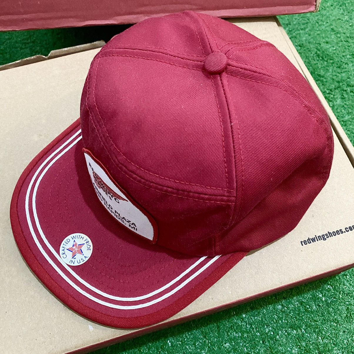 Other VINTAGE RED WING SHOES Halfmoon 5-Panel Trucker Cap 80s USA Size ONE SIZE - 4 Thumbnail