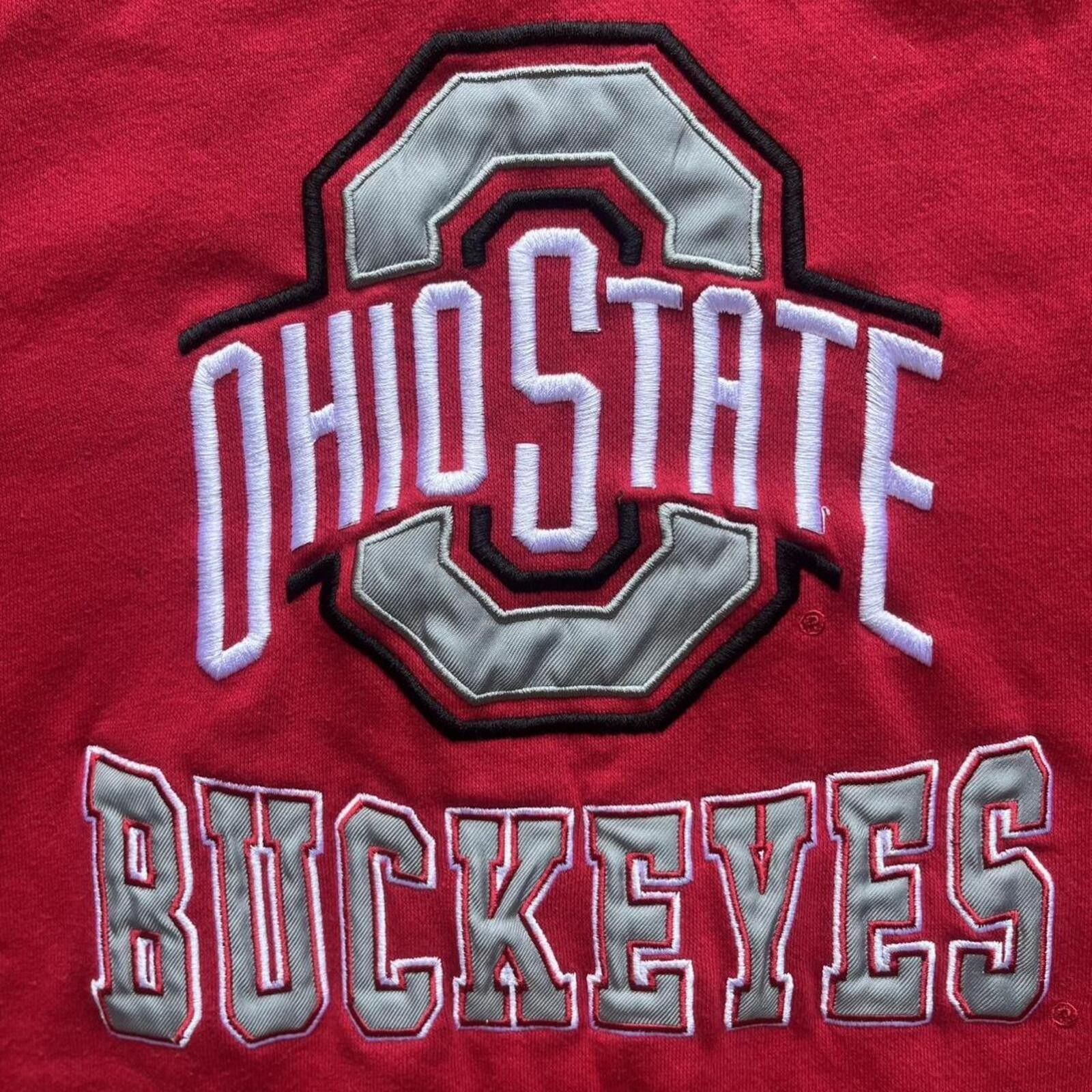 Colosseum Athletics Embroidered OSU Ohio State Buckeyes Big Logo Hoodie Size L Size US L / EU 52-54 / 3 - 2 Thumbnail