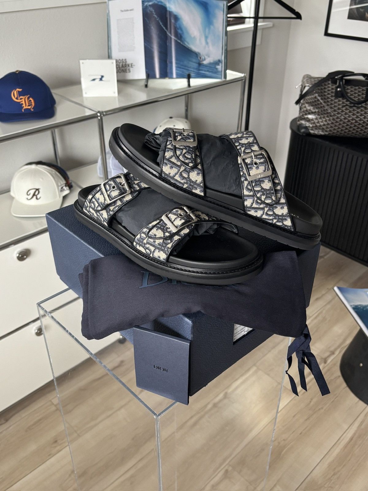 Dior DIOR | 47 | OBLIQUE LOGO SANDALS MULES Size US 14 / EU 47 - 2 Thumbnail