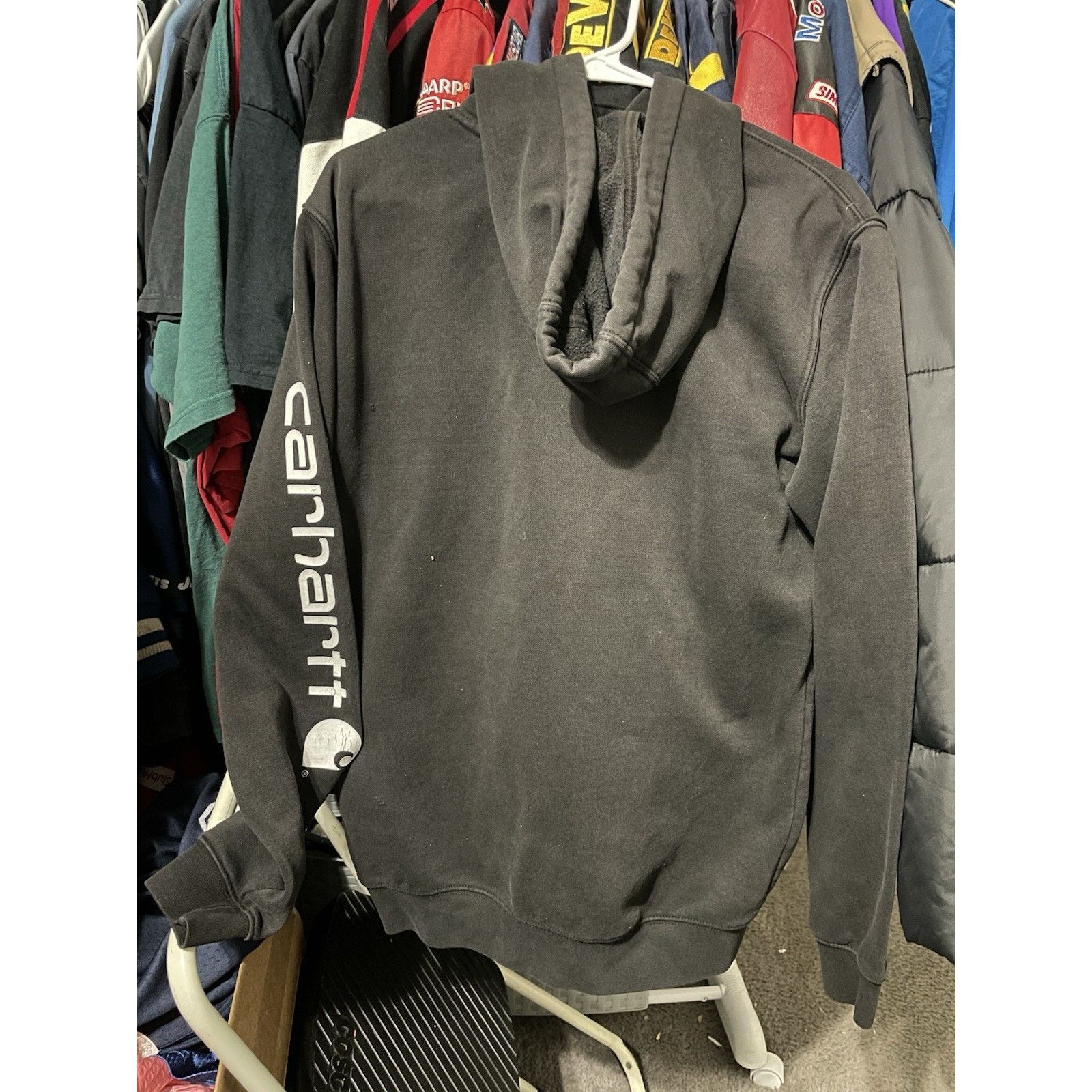 Carhartt Size S- Carhartt Hoodie Black Logo Spellout Pullover Mens Size US S / EU 44-46 / 1 - 2 Thumbnail