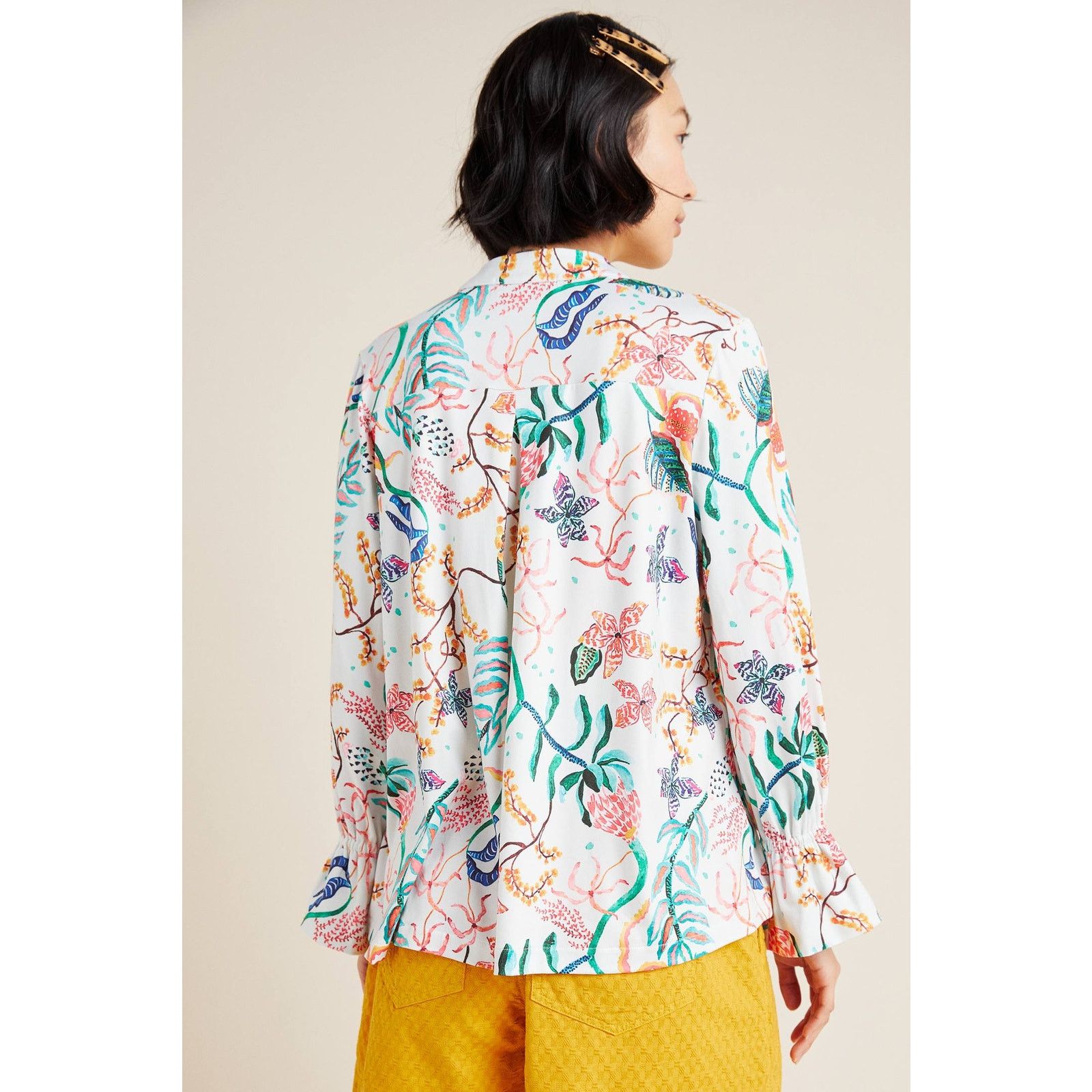 Anthropologie New Anthropologie Cadiz Top by Aldomartins $148 SMALL Floral Size S / US 4 / IT 40 - 3 Thumbnail
