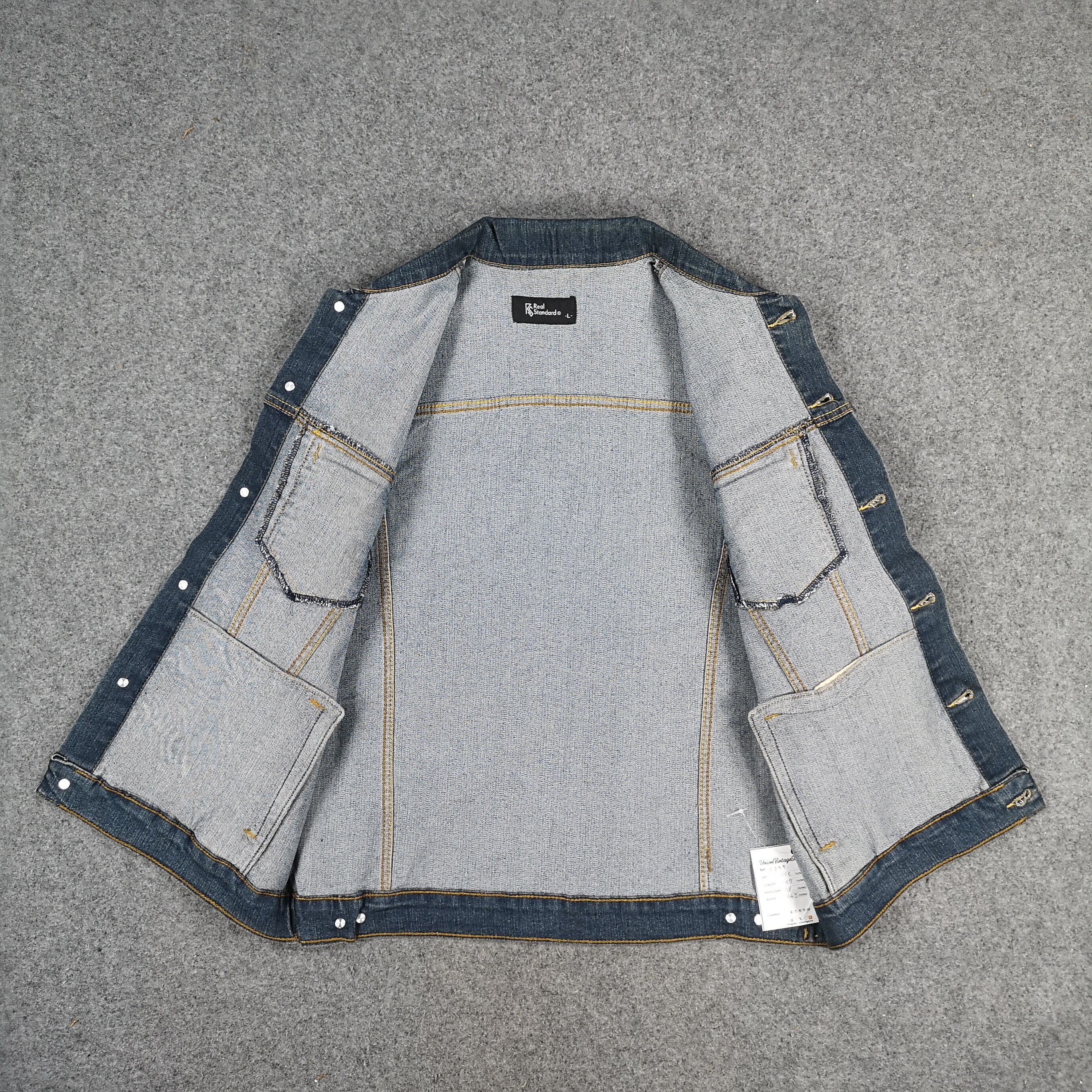 Japanese Brand Japanese Brand Real Standard Blue Denim Trucker Jacket Size US L / EU 52-54 / 3 - 3 Thumbnail