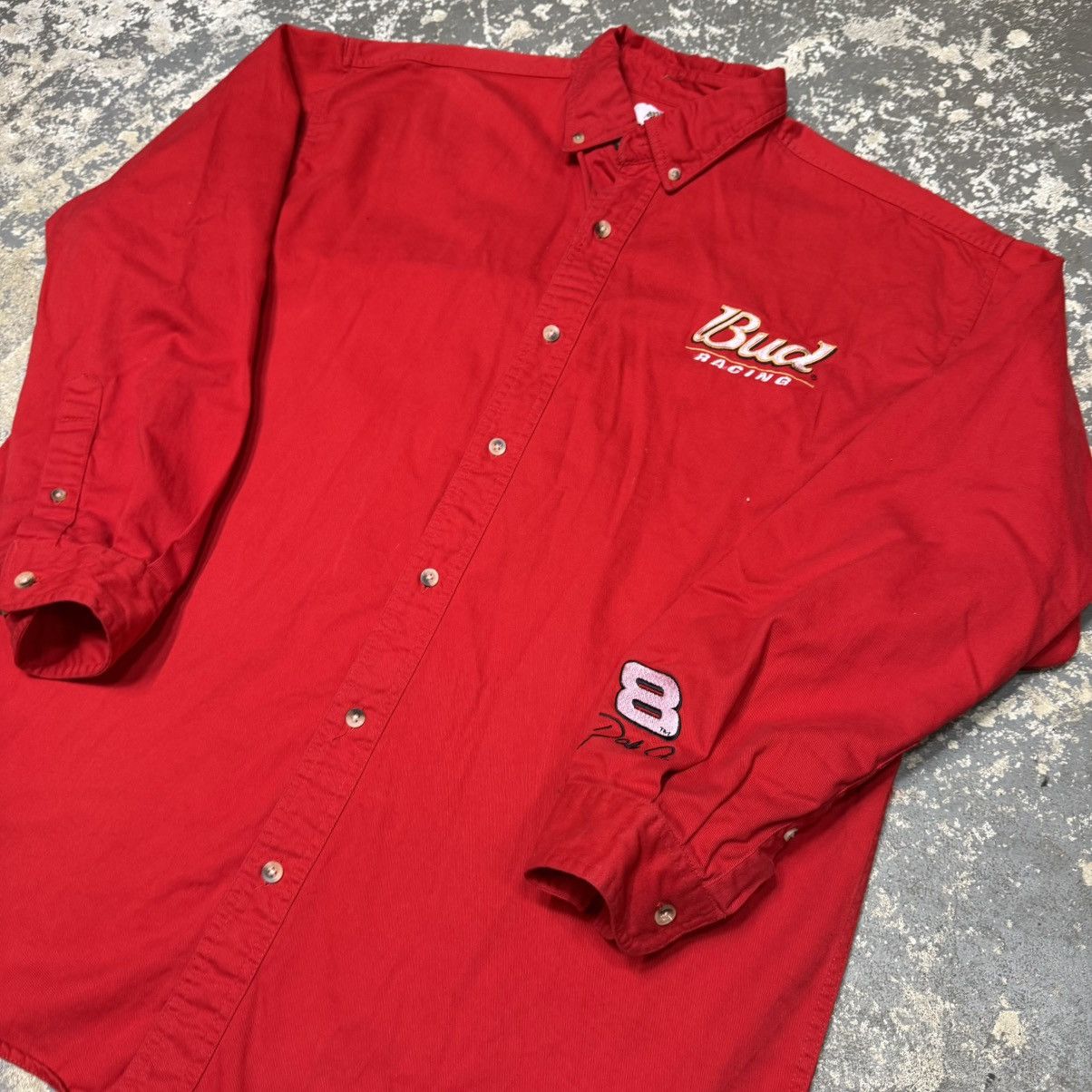 NASCAR Vintage Budweiser Racing Red Botton Up Nascar Shirt Size US XL / EU 56 / 4 - 2 Thumbnail