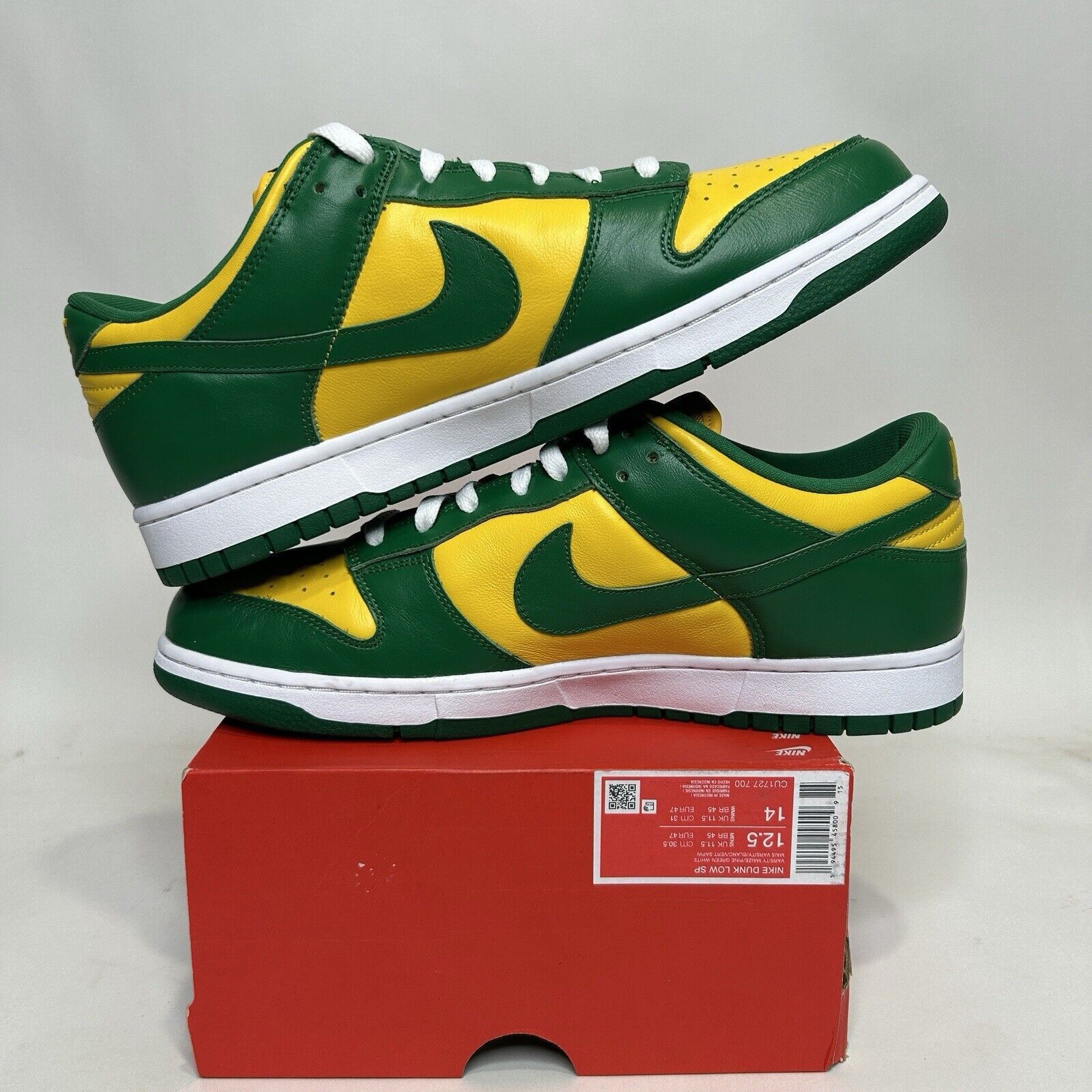 Nike Nike Dunk Low SP “Brazil/Varsity Maize Pine Green” 2024 Size US 12.5 / EU 45-46 - 3 Thumbnail