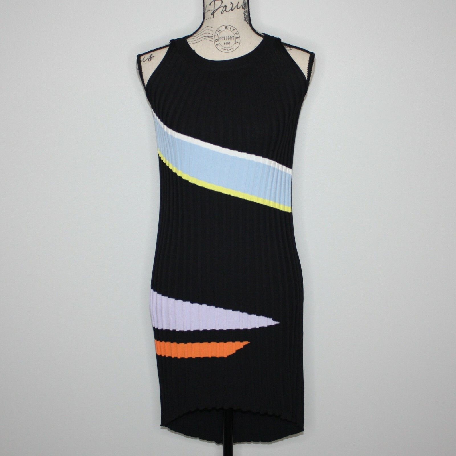 Other Raoul Ribbed Cotton-Blend Mini Black Dress MSRP $715 Size L / US 10 / IT 46 - 10 Thumbnail