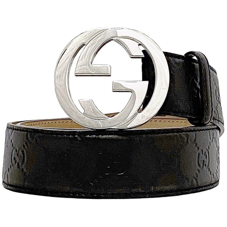 GUCCI Belt Brown Leather