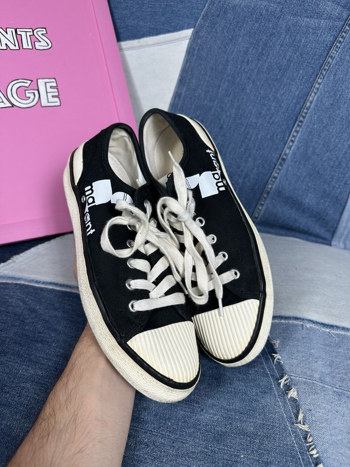 Isabel Marant Isabel Marant Binkoo Low Sneakers Canvas Colorblock Pattern Size US 8 / IT 38 - 13 Thumbnail
