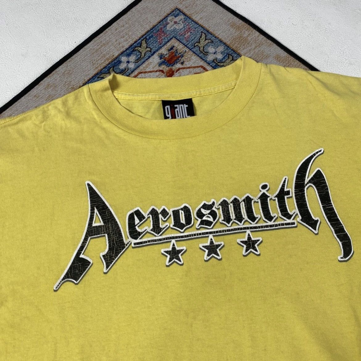 4GSELLER Vintage aero smith yellow tshirt band Size US M / EU 48-50 / 2 - 3 Thumbnail