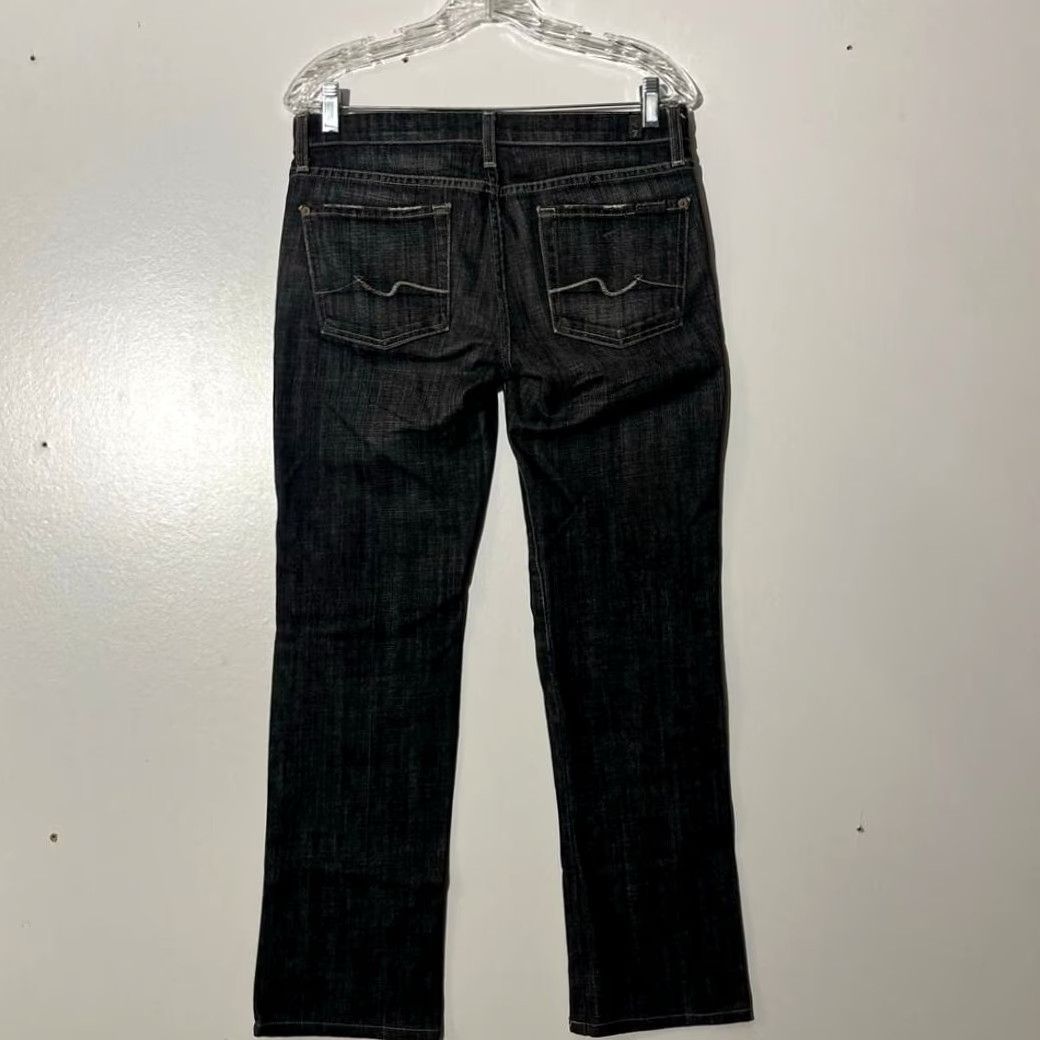 7 For All Mankind VINTAGE 7 For All Mankind Gray Distressed Straight Leg Jeans Women Size 29 Made In Usa Size 29" - 4 Thumbnail