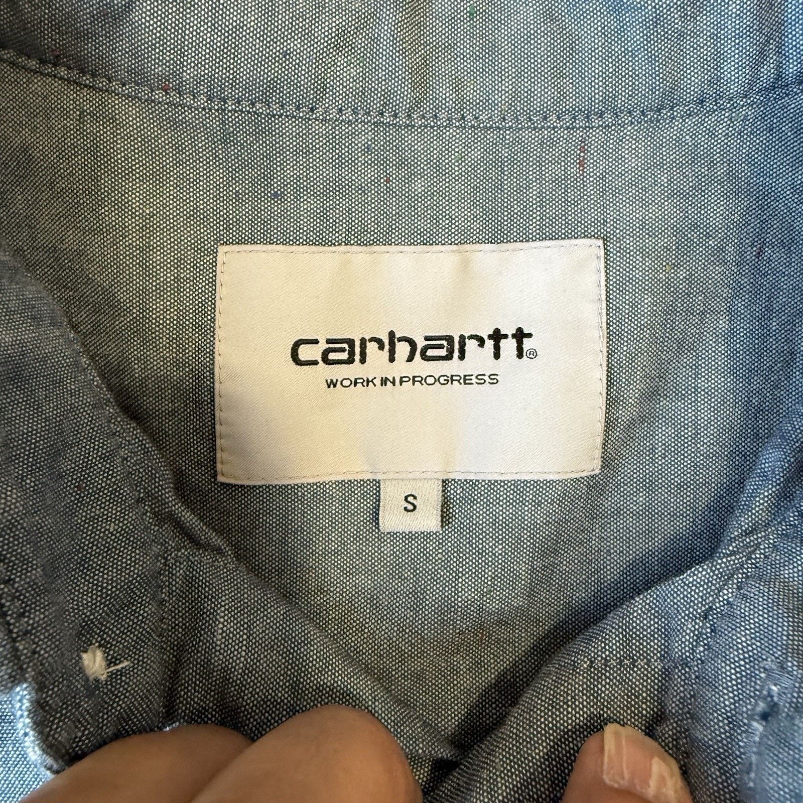 Carhartt Wip Carhartt WIP Kyoto Shirt Small Blue Minimalist Oxford Size US S / EU 44-46 / 1 - 8 Thumbnail