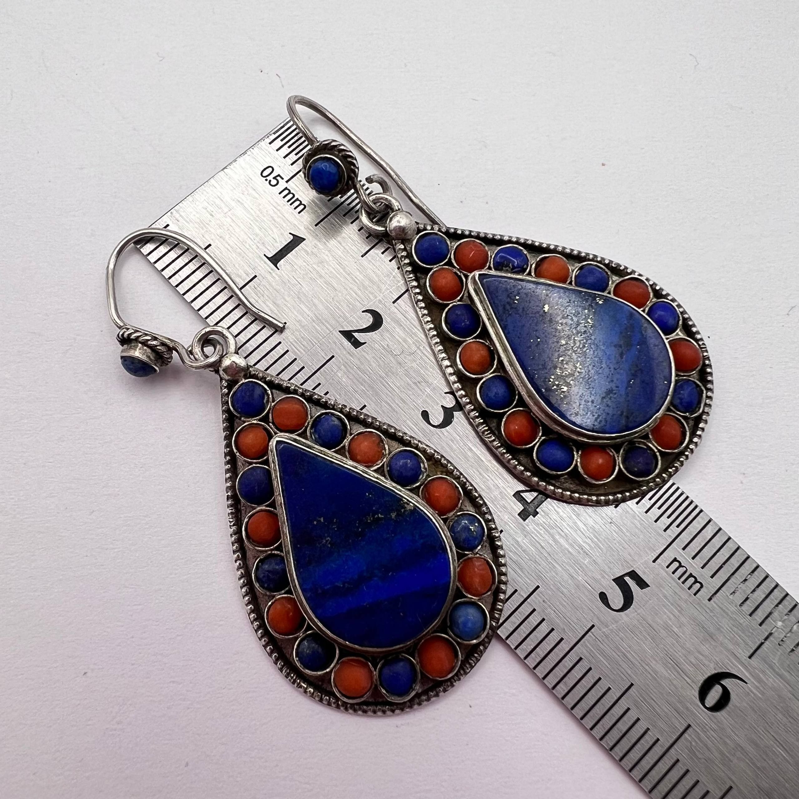 Vintage Vintage Sterling Silver 925 Gemstone Earrings 9g Size ONE SIZE - 6 Thumbnail