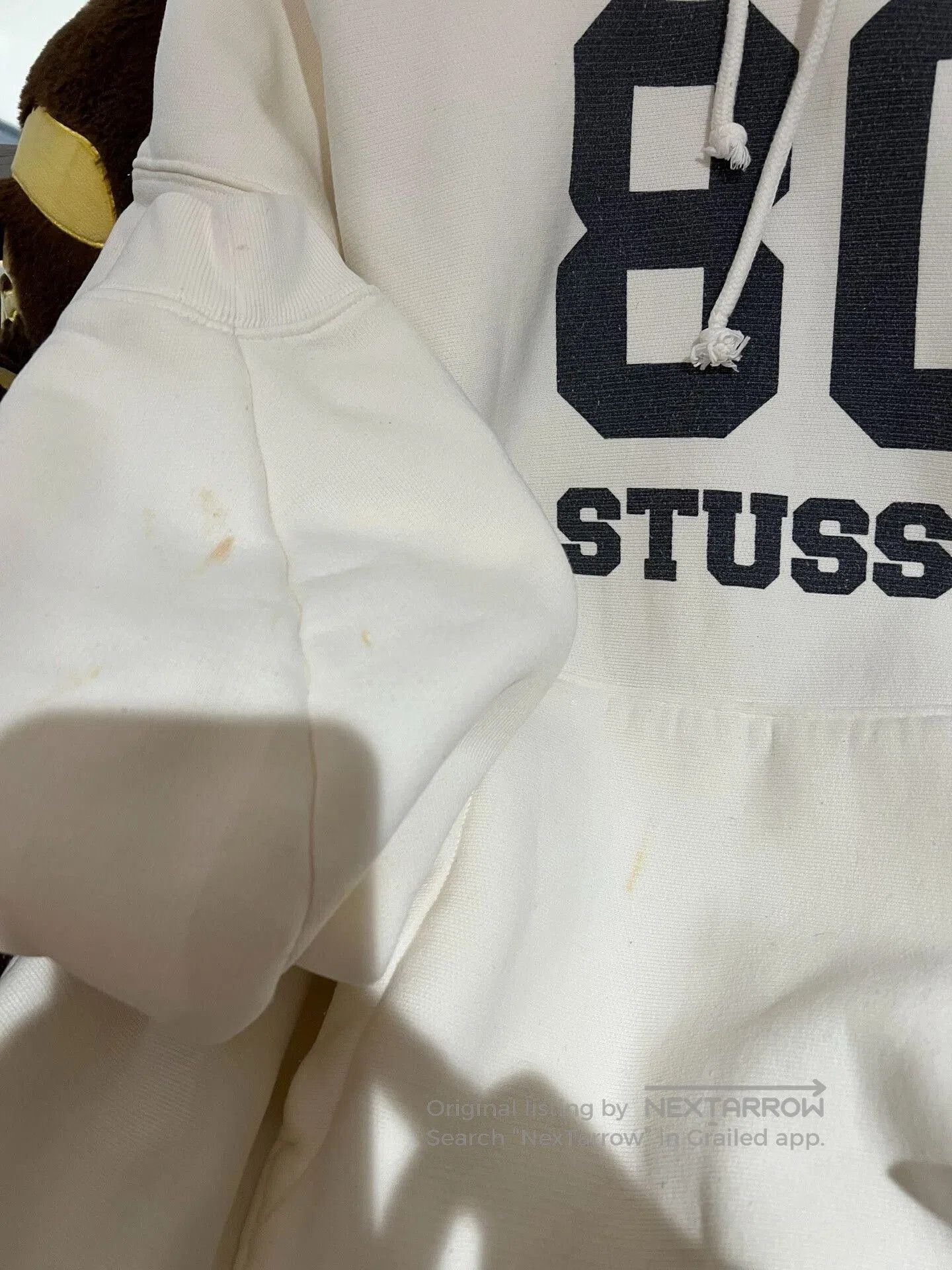 Stussy stussy 80 relaxed hoodie in cream color. Size US L / EU 52-54 / 3 - 5 Thumbnail