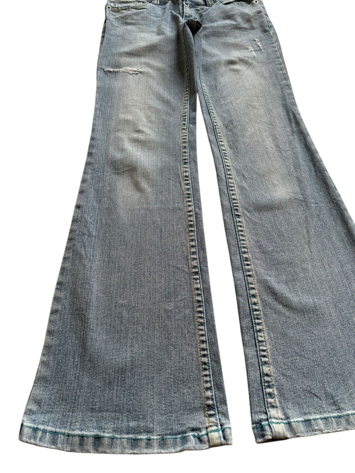 Japanese Brand SALES🔥Vintage Japanese Brand Blue Wash Bootcut Flare Jeans Size US 28 / EU 44 - 6 Thumbnail