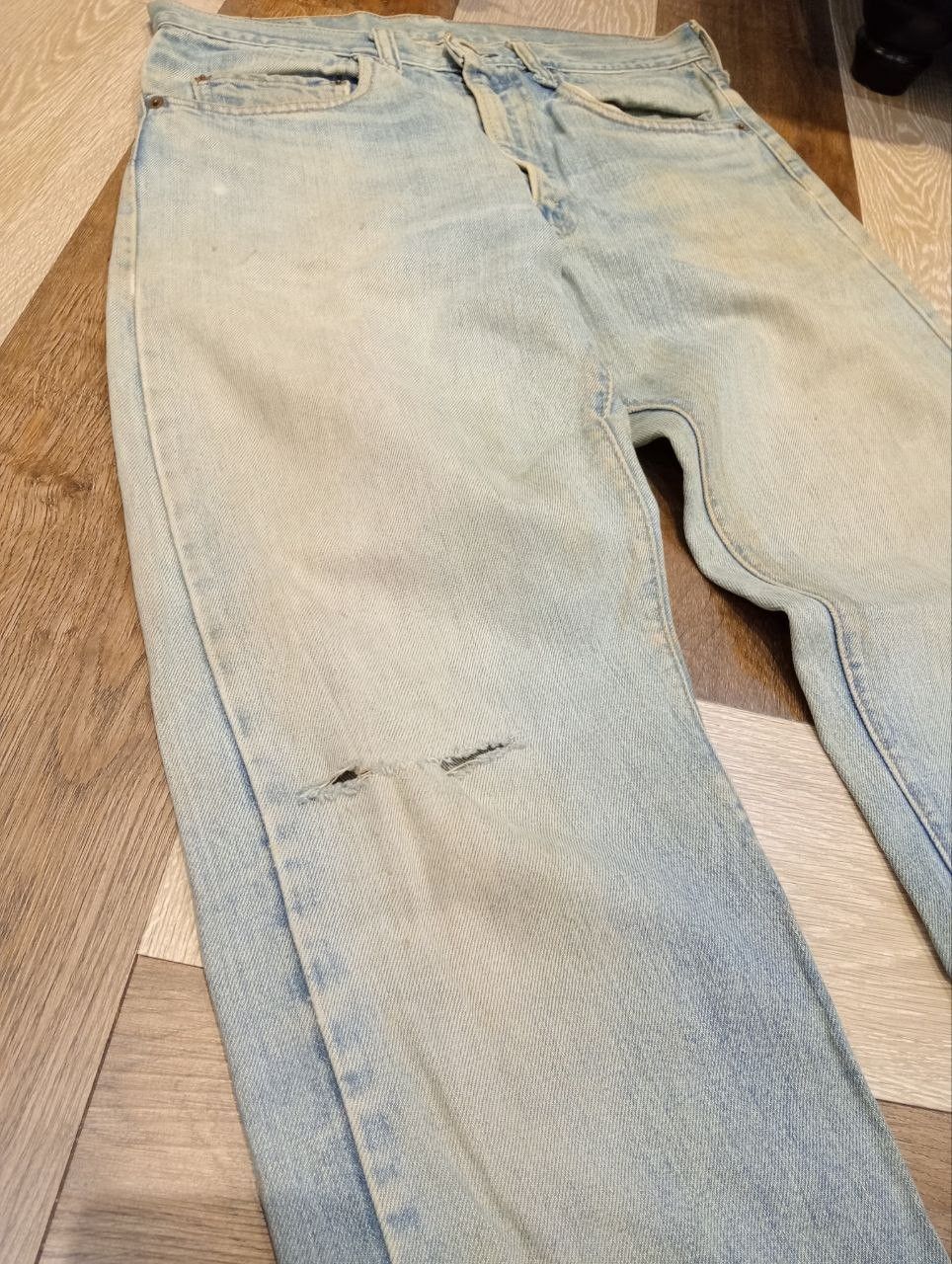 Levi's LEVI'S VINTAGE 505-0217 TOP BUTTON #8 DISTRESSED DENIM PANTS Size US 32 / EU 48 - 4 Thumbnail