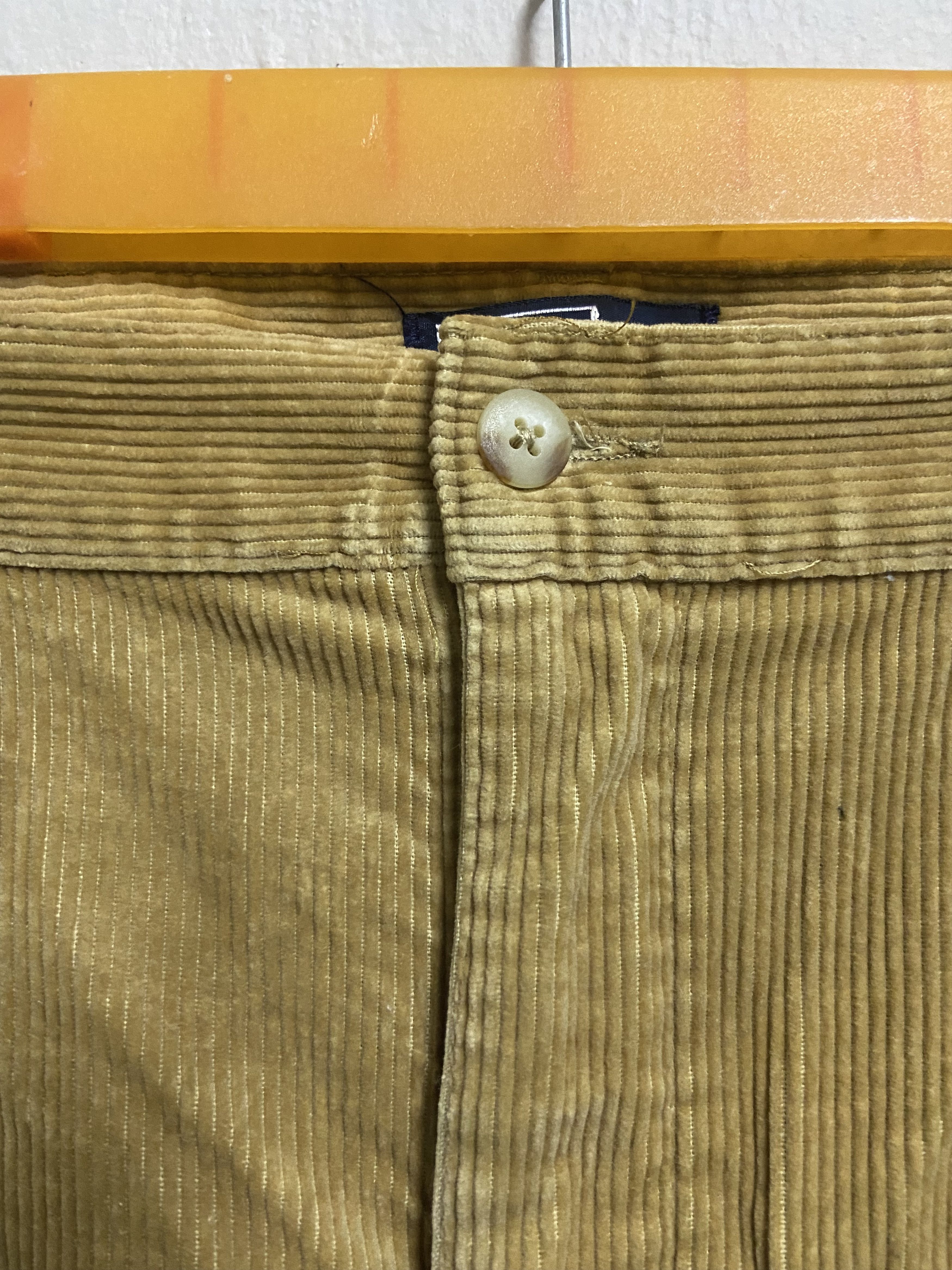 Polo Ralph Lauren × Vintage 90s Andrew Corduroy Pants 38x31 Baggy Pleated Skater Vtg Tan Size US 37 - 2 Thumbnail