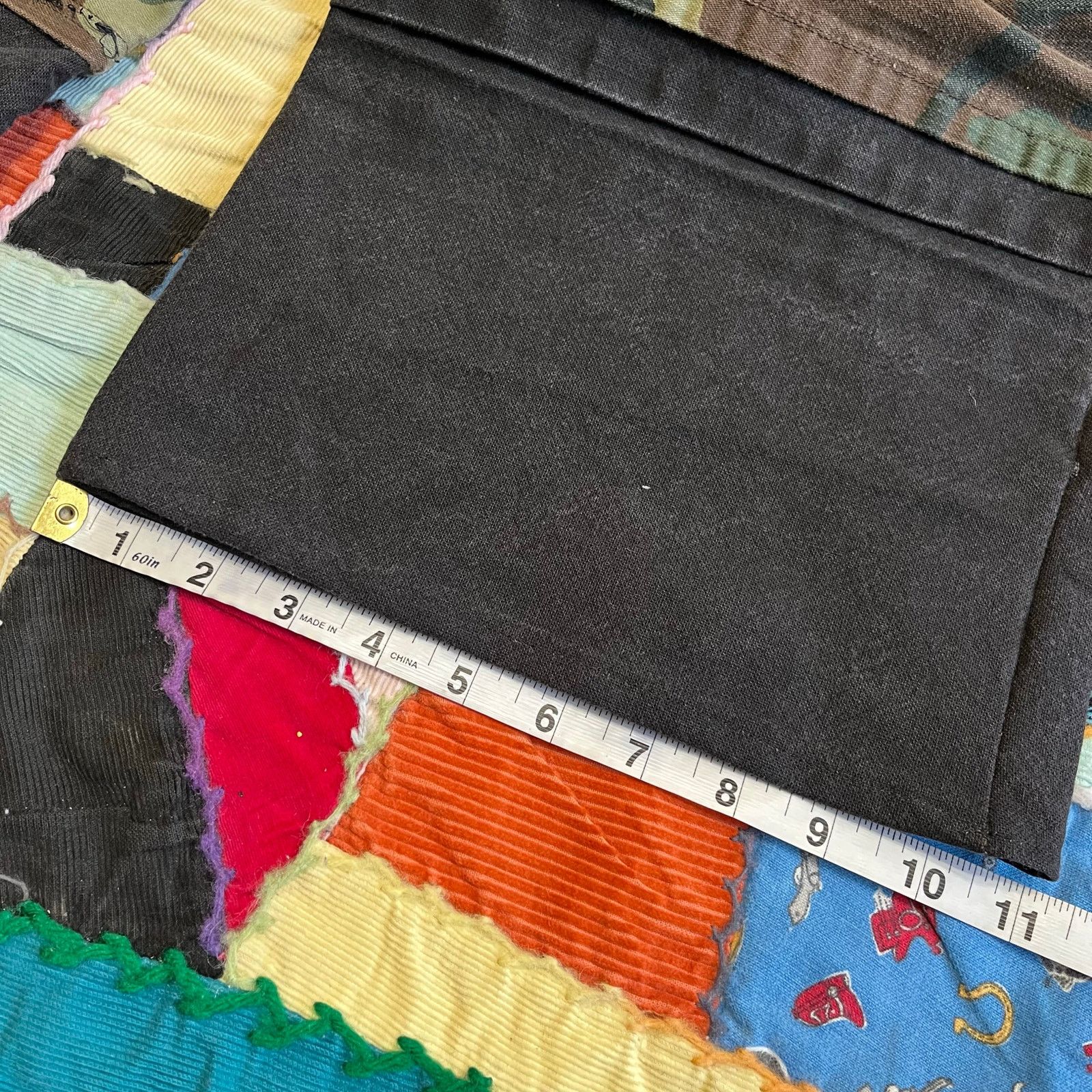 Other Upcycled False Sagging Black With Camo Baggy Work Pant 32x32 Size US 32 / EU 48 - 5 Thumbnail