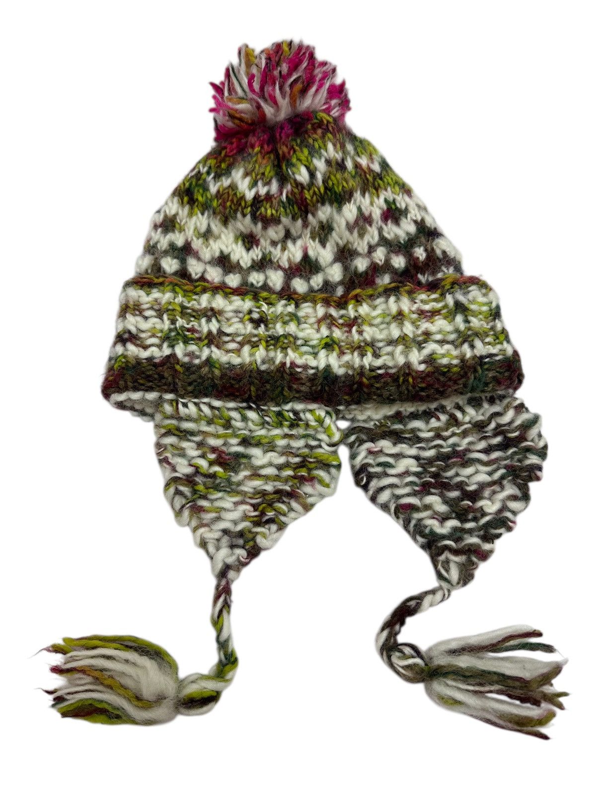 Beams Japan 🇯🇵 Beams Boy Wool Hand Knitted Earflap Beanie Japan Size ONE SIZE - 1 Thumbnail