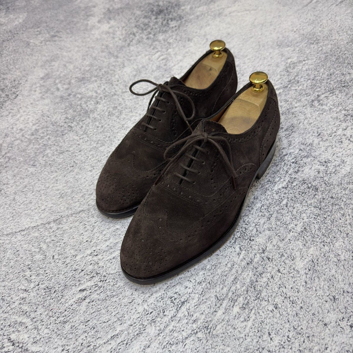 Floris van Bommel Floris Van Bommel Dark Brown Suede Oxfords Brogues US8 UK7H Size US 8 / EU 41 - 2 Thumbnail