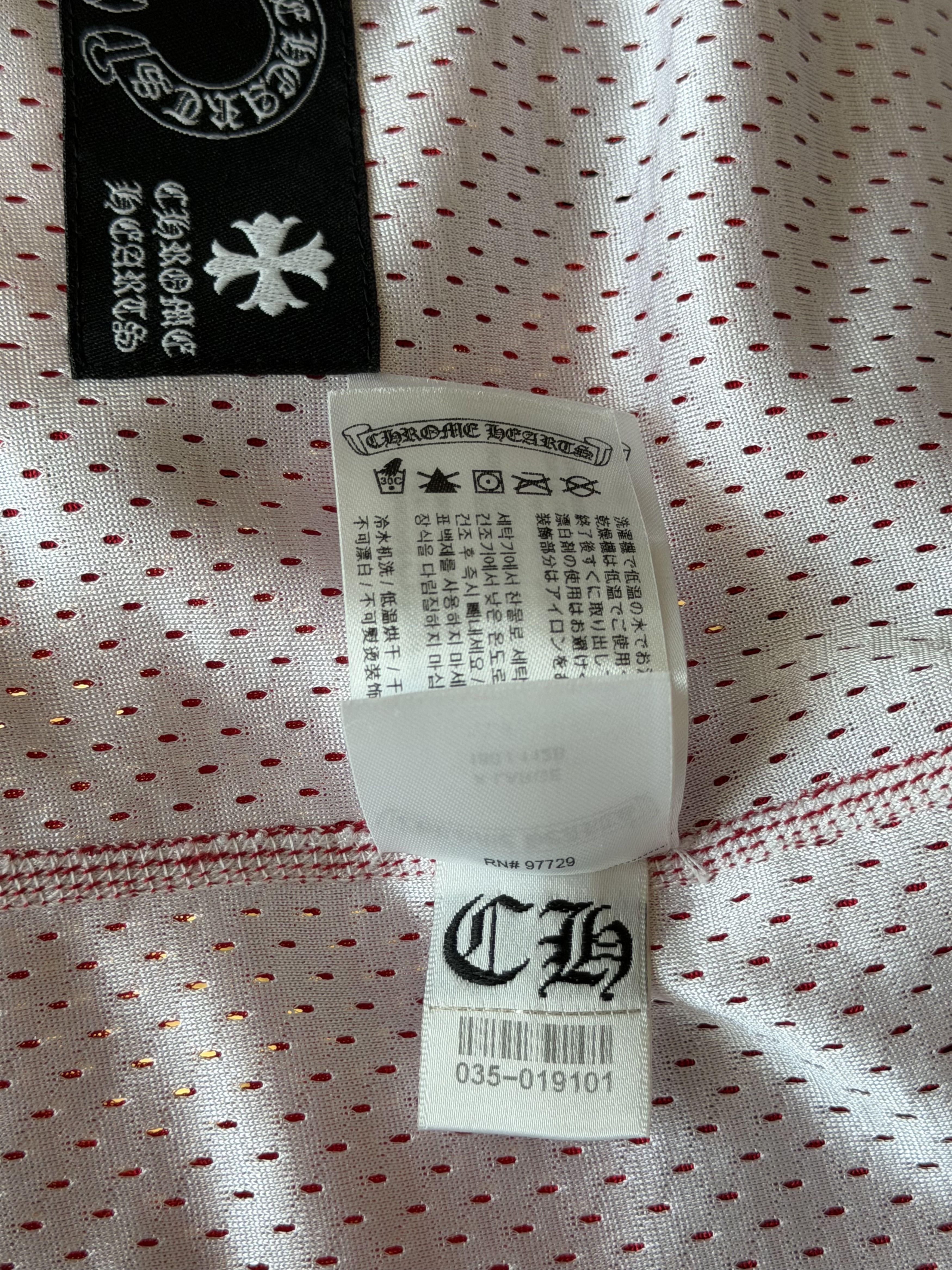 Chrome Hearts Matty Boy Red & White Team Form Reversible Mesh Jersey Size US XL / EU 56 / 4 - 8 Thumbnail