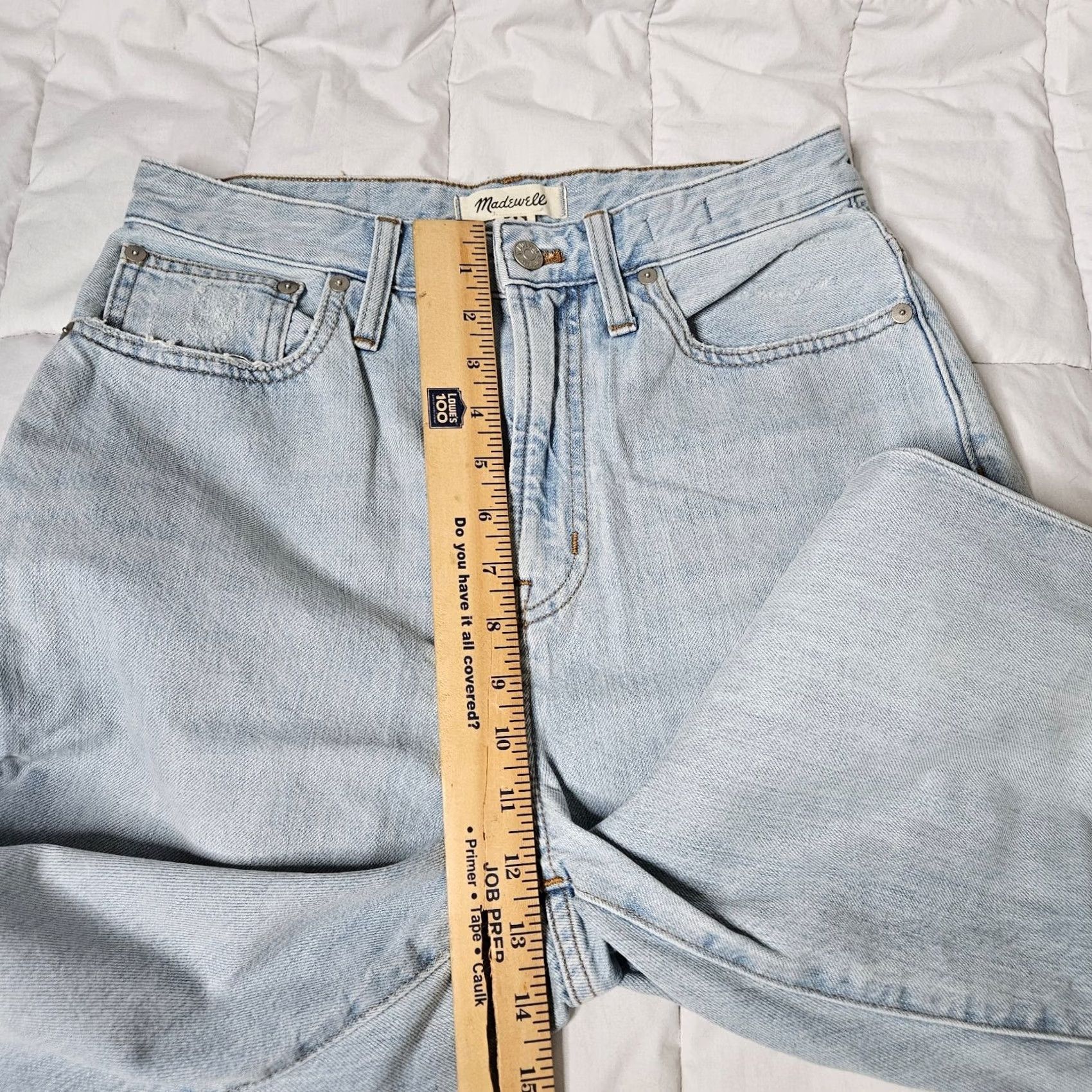 Madewell Madewell Jeans Regular Blue 100% Cotton Women's Size 27 Mid Rise Belted Denim Comfort Vintage: No Size 27" / US 4 / IT 40 - 6 Thumbnail