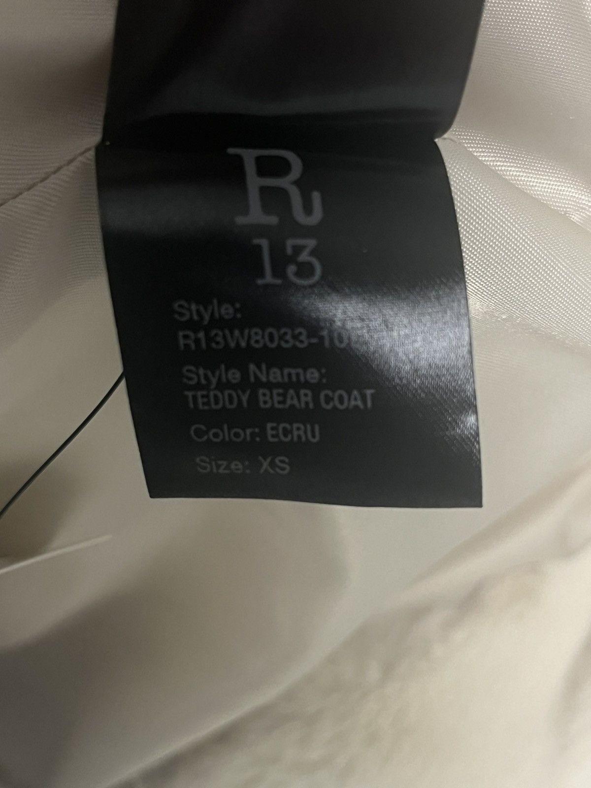 R13 Teddy bear coat. XS Size US XS / EU 42 / 0 - 4 Thumbnail