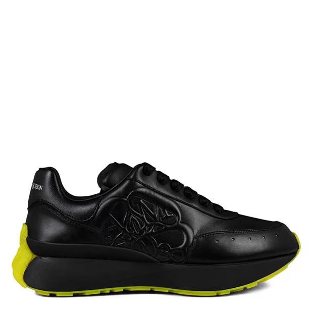 image of Alexander Mcqueen O1G2R1Mq0324 Sneakers In Black & Yellow in Black/Yellow, Men's (Size 8)