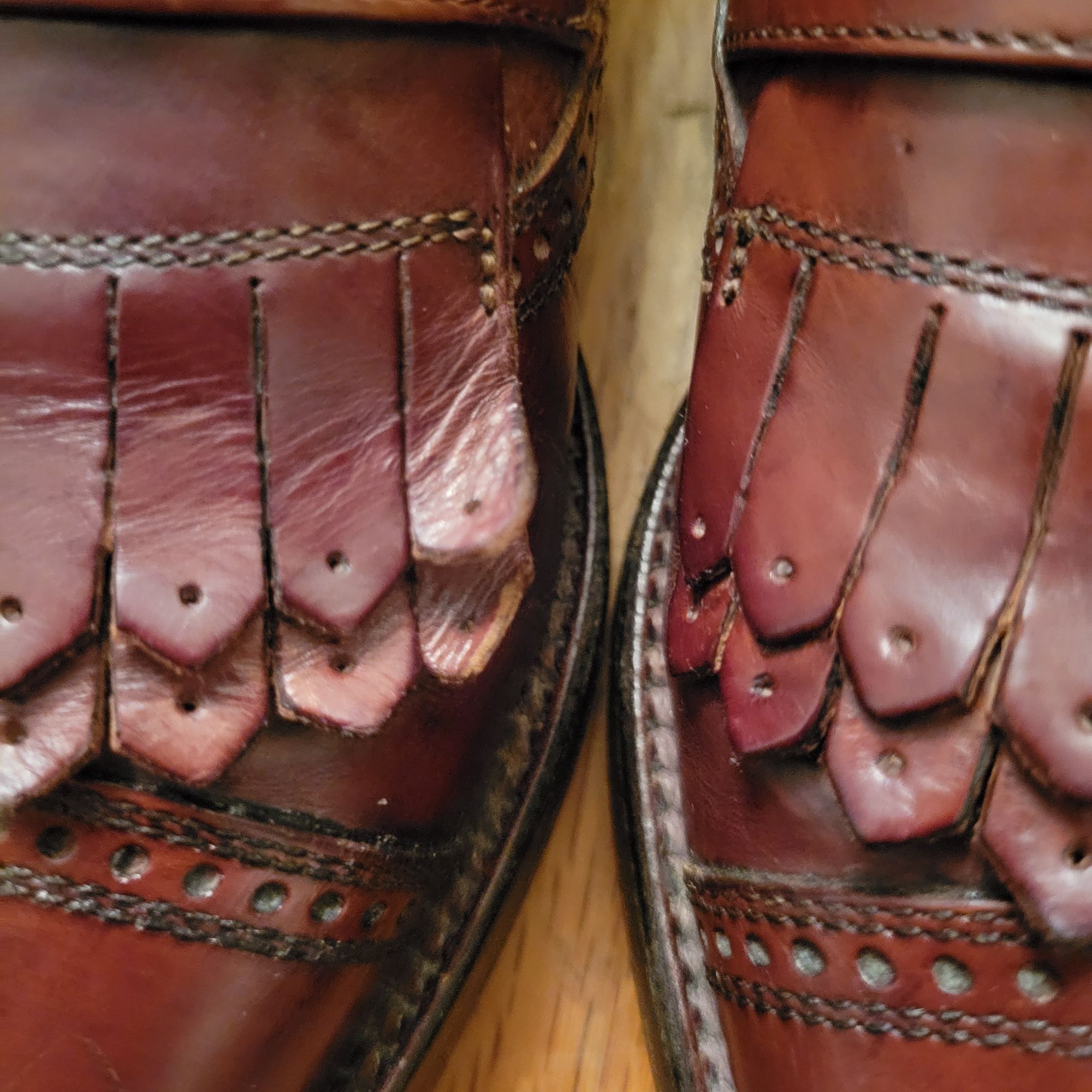 Cole Haan Cole Haan Bragano Brown Italian Leather Loafers Kiltie Fring Size US 10 / EU 43 - 6 Thumbnail
