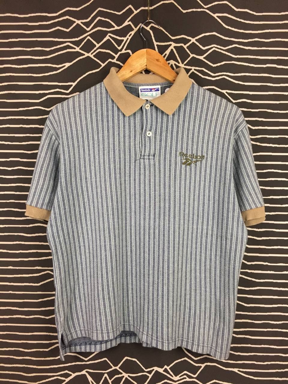 Reebok Vtg 90s Reebok Golf Retro Sportswear Striped Knit Polo Shirt Size US M / EU 48-50 / 2 - 1 Thumbnail